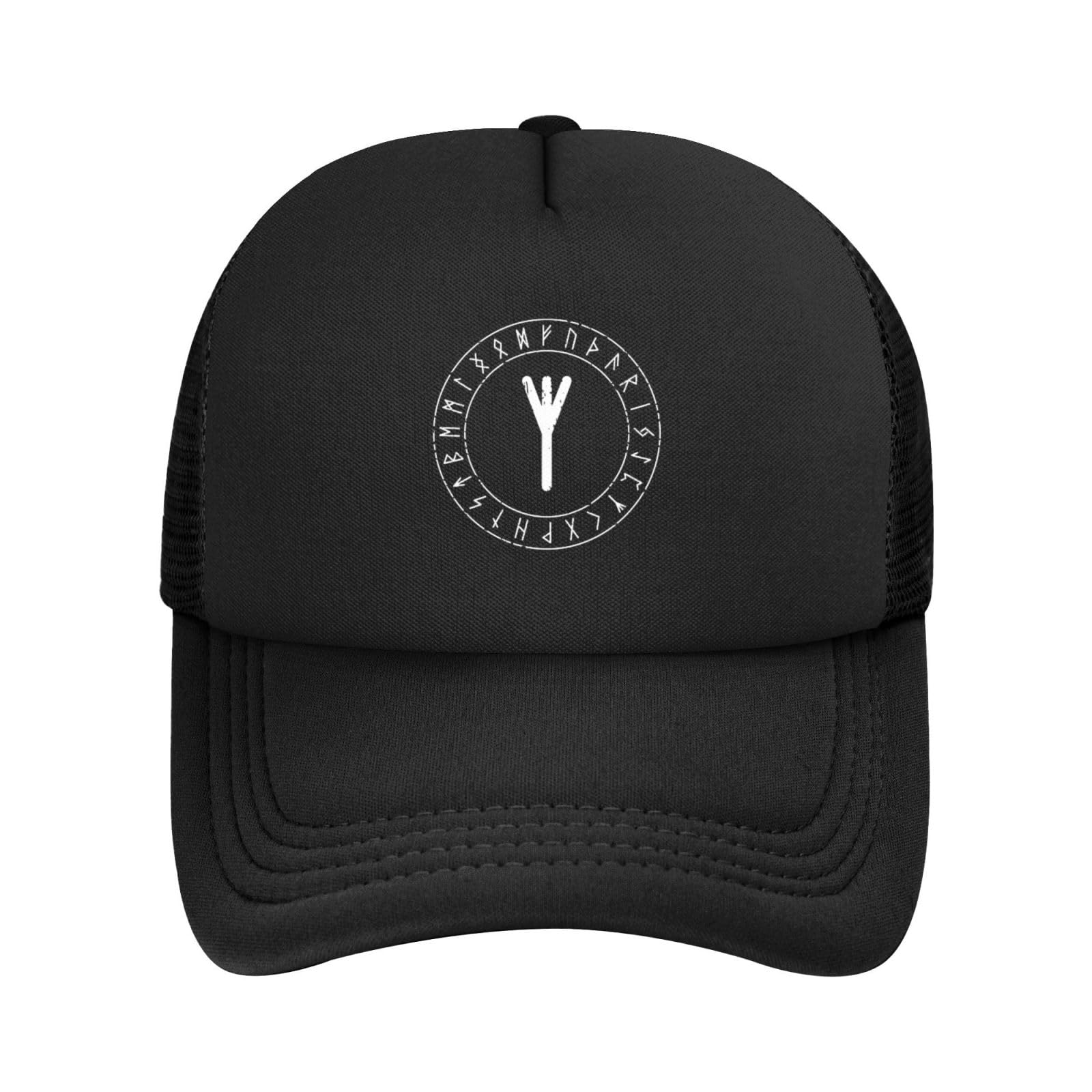 Algiz Rune Outdoor Adjustable Baseball Cap Adult Mesh Cap Fishing Cap Sandwich Cap Peaked Cap