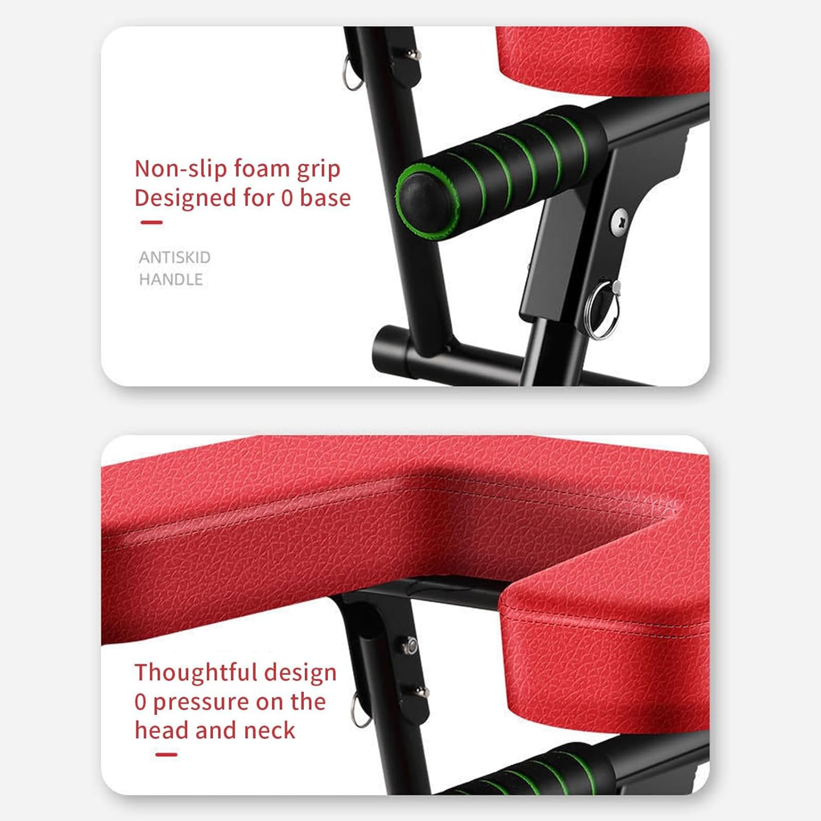 Generic Tavolo pieghevole a inversione, sgabello multifunzionale per yoga, supporto a spalla, supporto per la testa e allenamento della forza, sedia Gravity Trainer e yoga