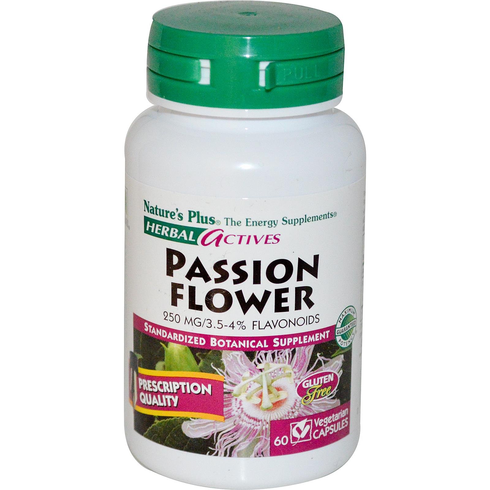 NaturesPlus, Herbal Actives, Passion Flower, 250 mg, 60 Capsules