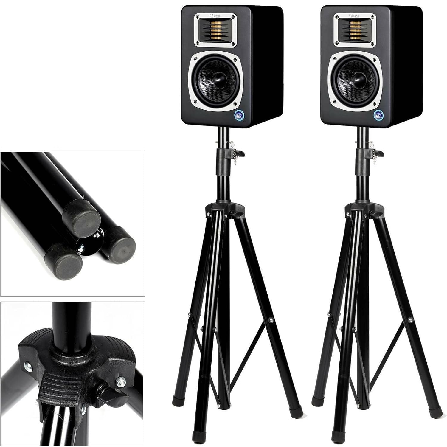 2er Set Lautsprecherständer, Höhenverstellbare Boxenständer 90–180 cm, Lautsprecher Stativ Hochständer Speaker Stand für Heimkino, Studio & Party