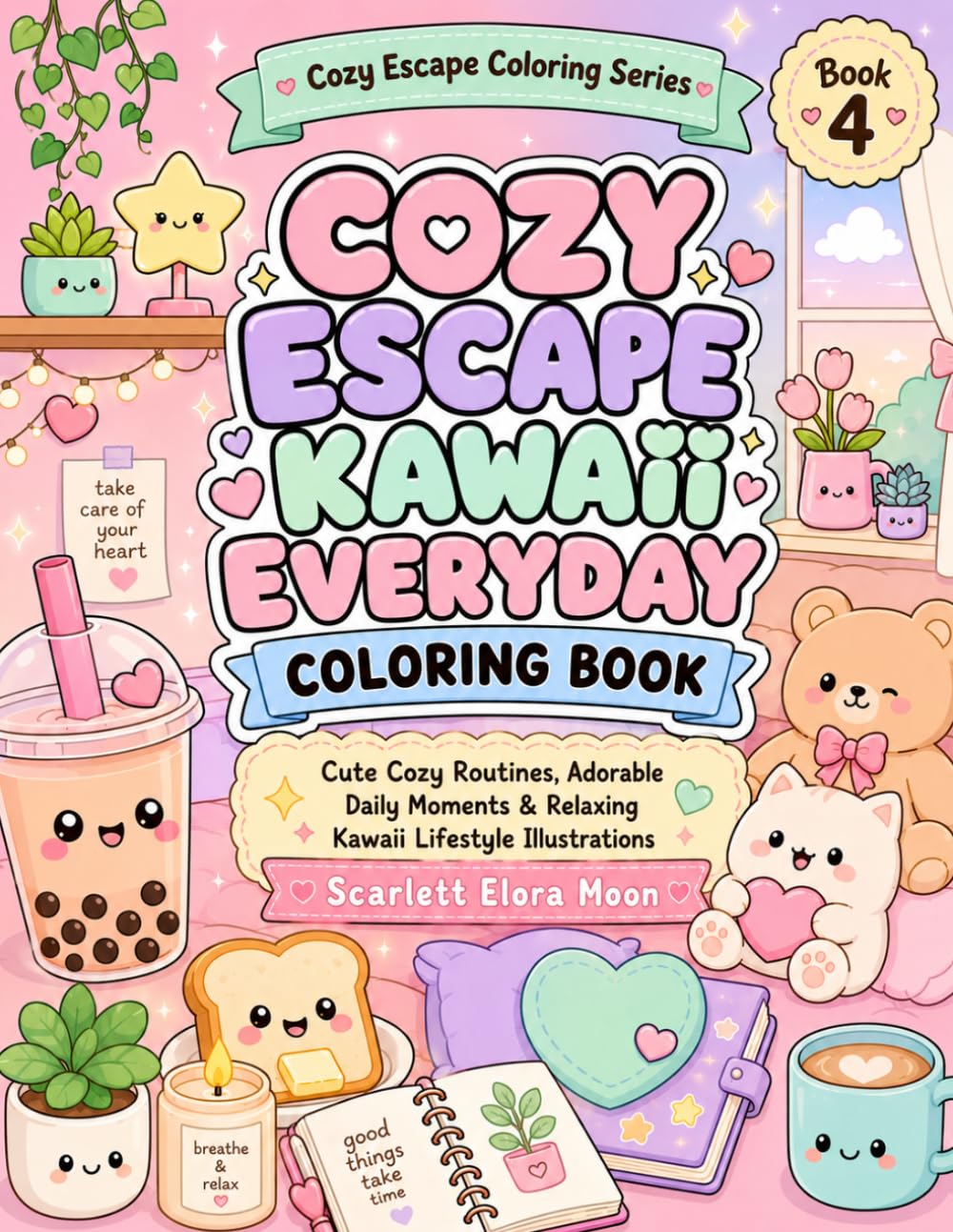 Cozy Escape Kawaii Everyday Coloring Book: Cute Japanese-Inspired Aesthetic Coloring Pages Featuring Everyday Life, Soft Moments, and Gen Z Cozy Vibes (Cozy Escape Coloring Series)