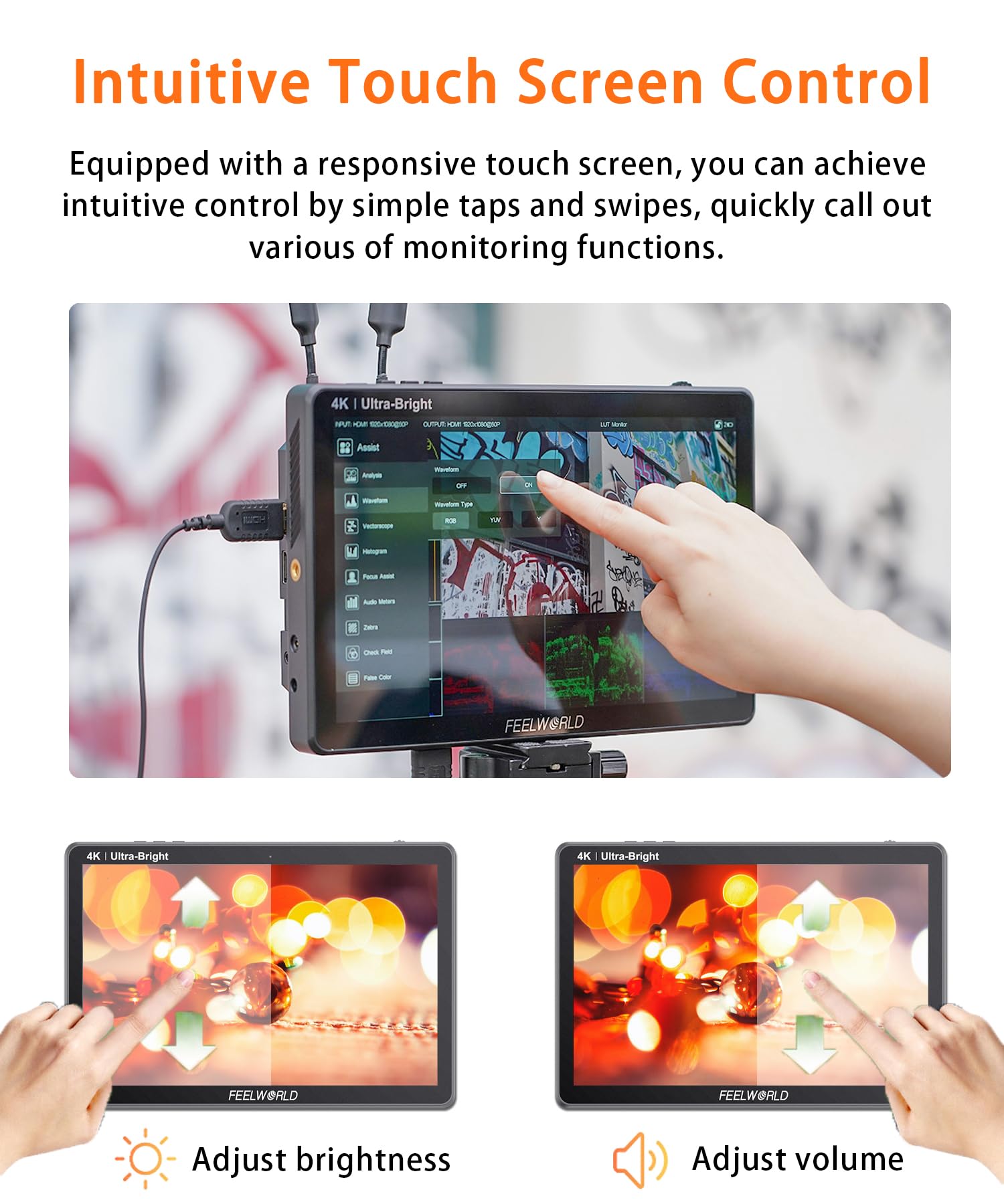 Feelworld LUT11S 10.1 Inch Ultra High Bright 2000nit Touch Screen