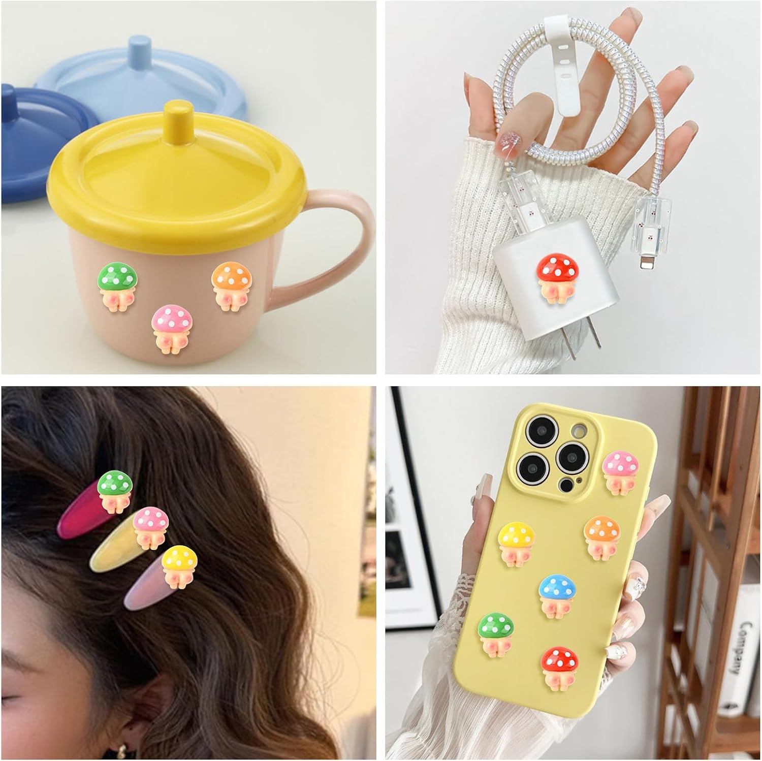 Ipotkitt Resin Assorted Flatback Charms Cat Fish Flower Angel Tooth Cabochons Slime Charms for Nail Crafts DIY Jewelry Phone Case Scrapbooking Decor image 5