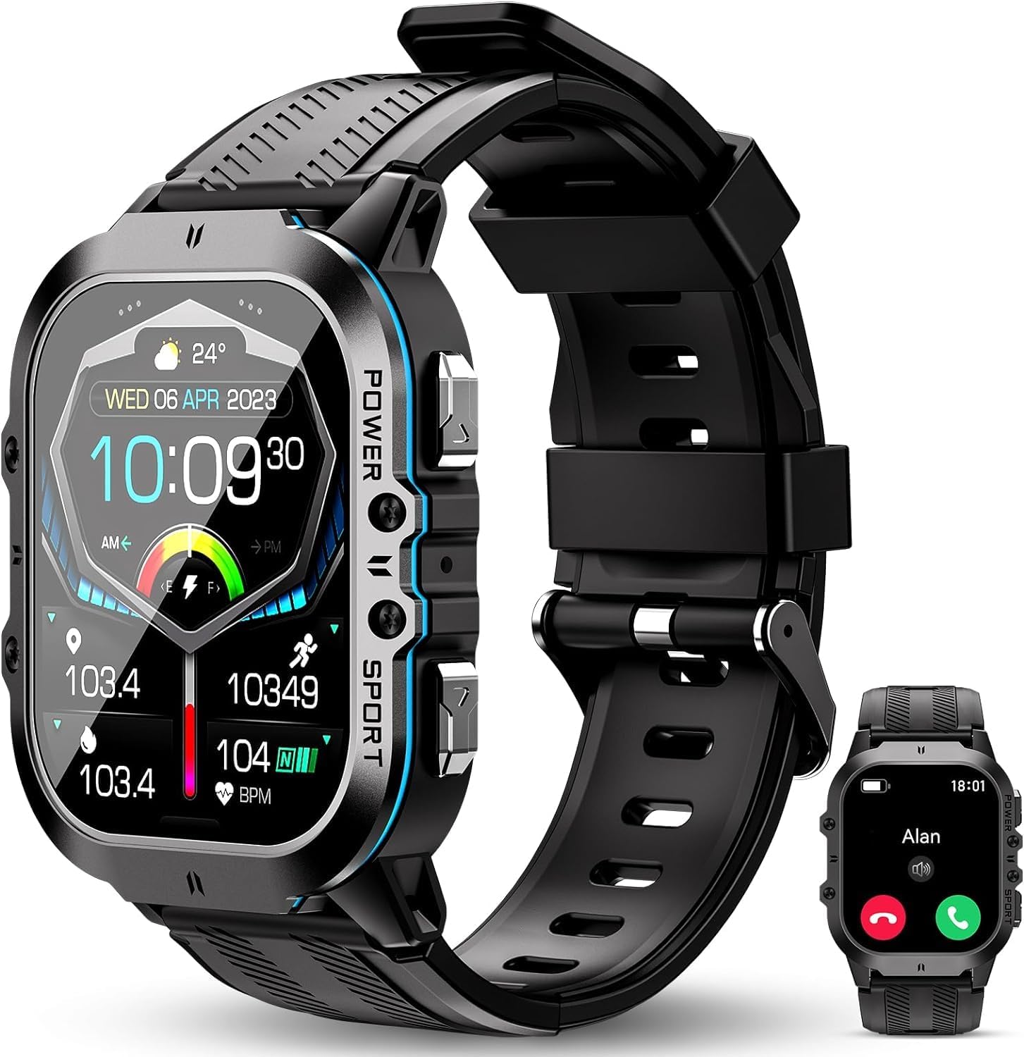 Montre Connectée P8 Smartwatch IP67 Écran Tactile Fitness Tracker Cardio/Oxygène Sanguin/Podomètre - Téléphonie