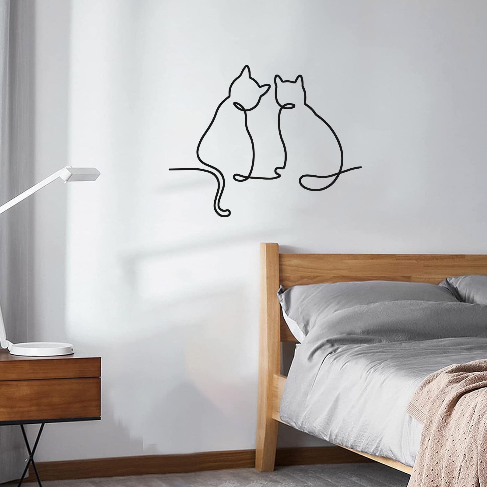 Amazon.co.jp: MrMrKura アイアン 壁飾り メタルワイヤー飾り 猫