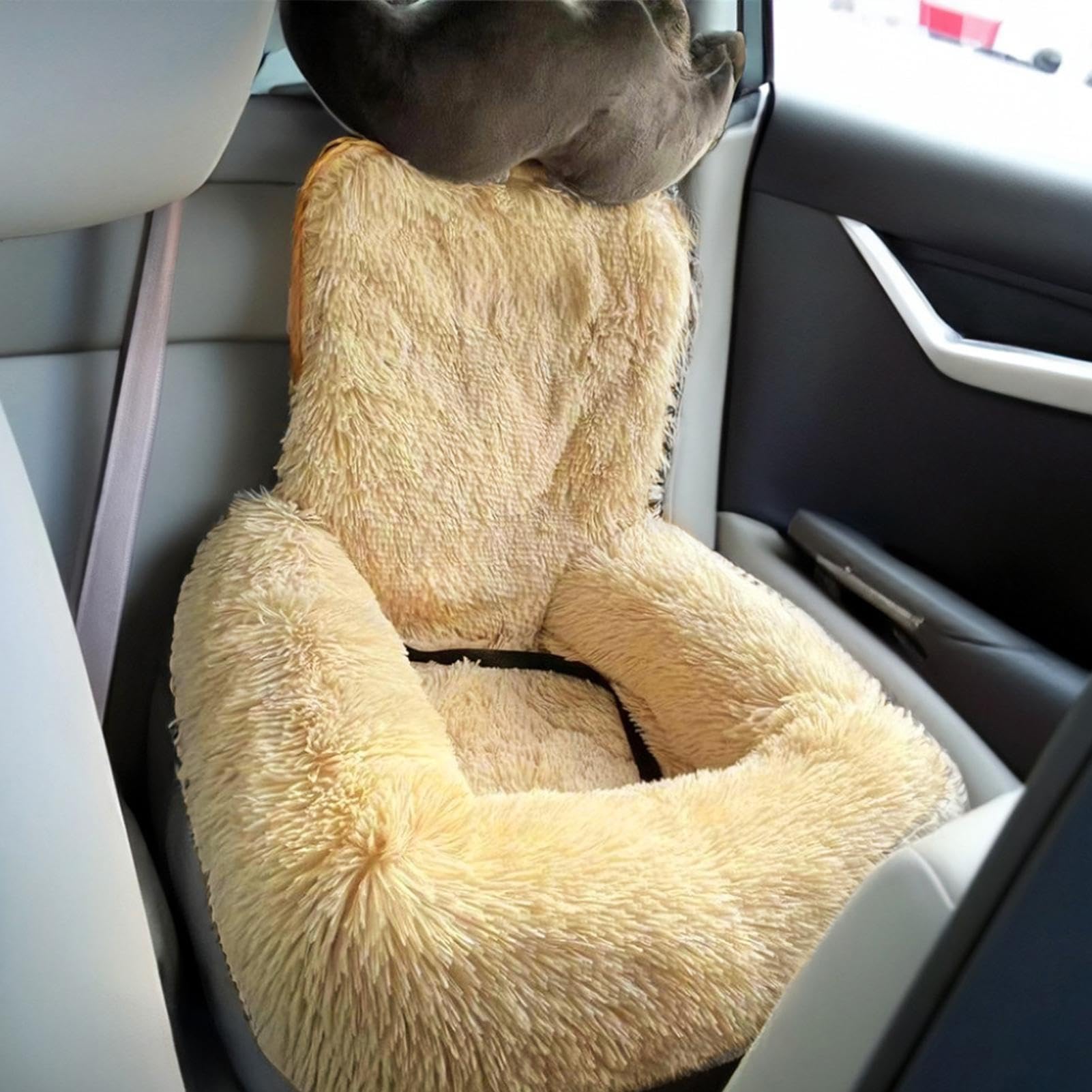 Hundeautositz,Weiche Sitzerhöhung Für Hunde Im Auto - rutschfeste Reisebett Haustierkissen Für Reisen Camping Ausflüge Pendeln Tierarztbesuche