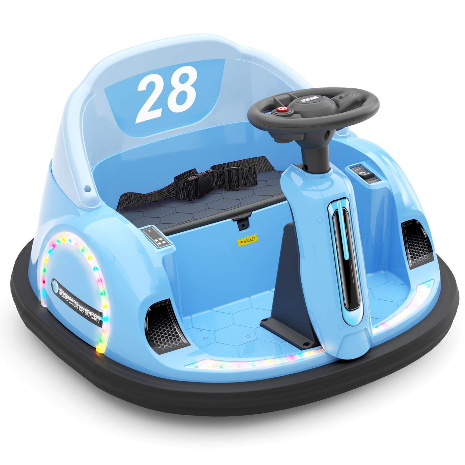 XJD 12V Remote Kids Bumper Car for 1.5-3