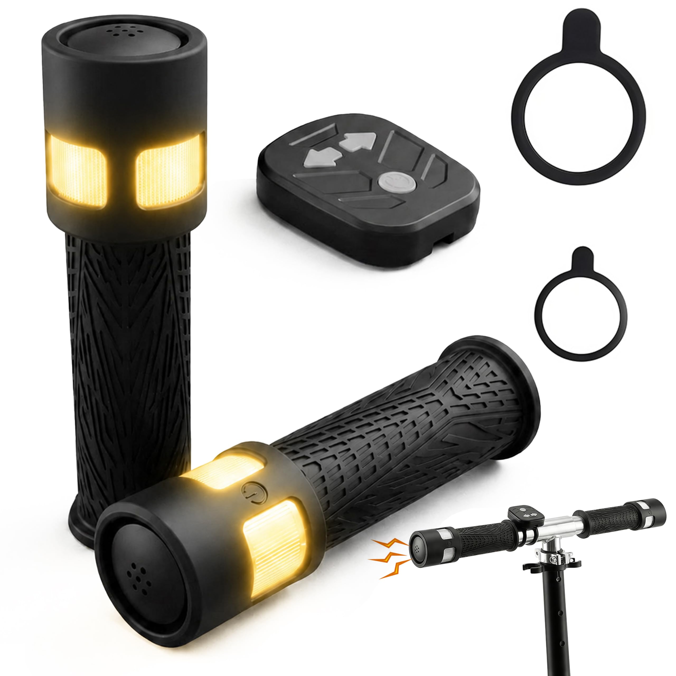 Luz de manillar para scooter, luz de advertencia