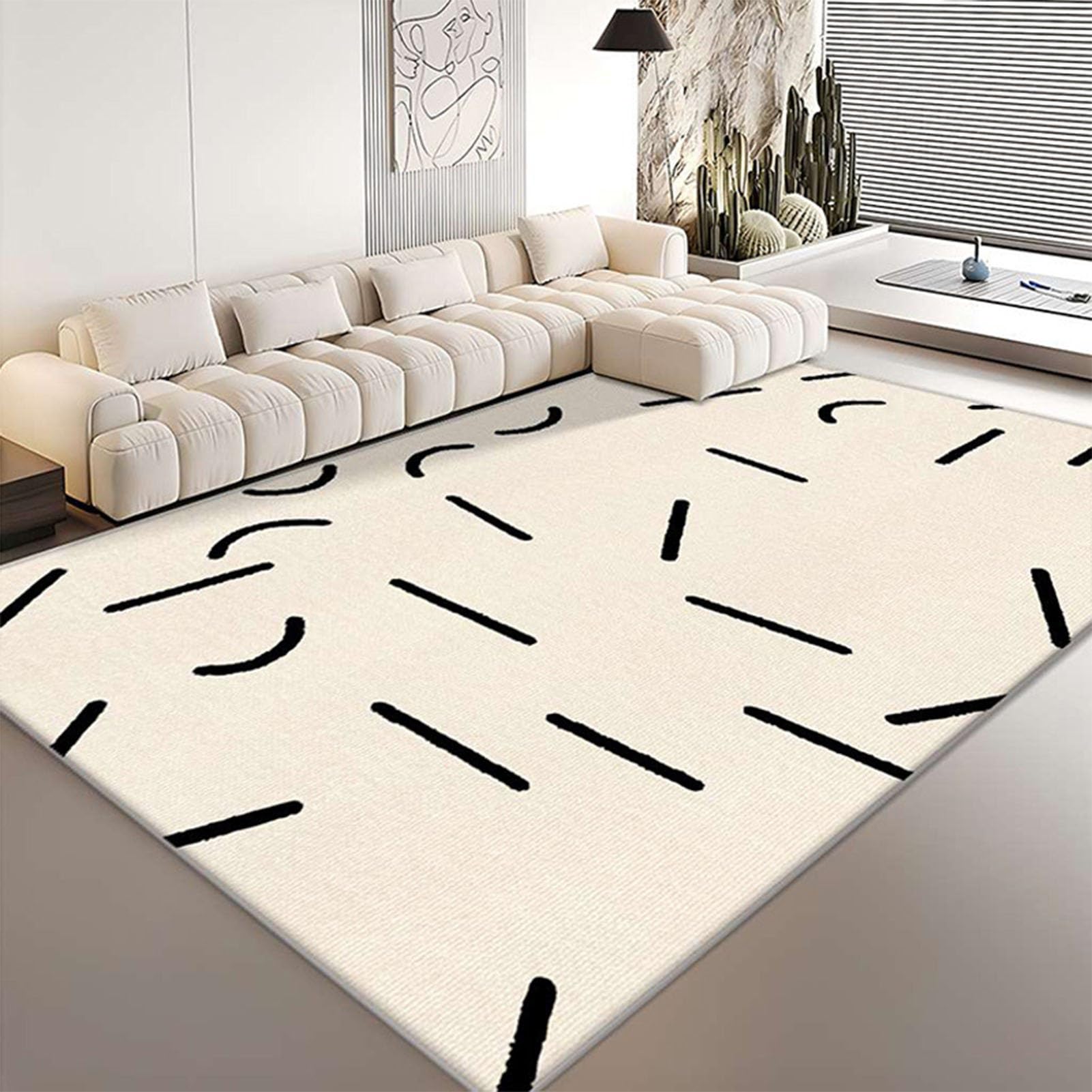 Tapis de salon antidérapant 100 x 140 cm pour éviter les glissades sur le parquet