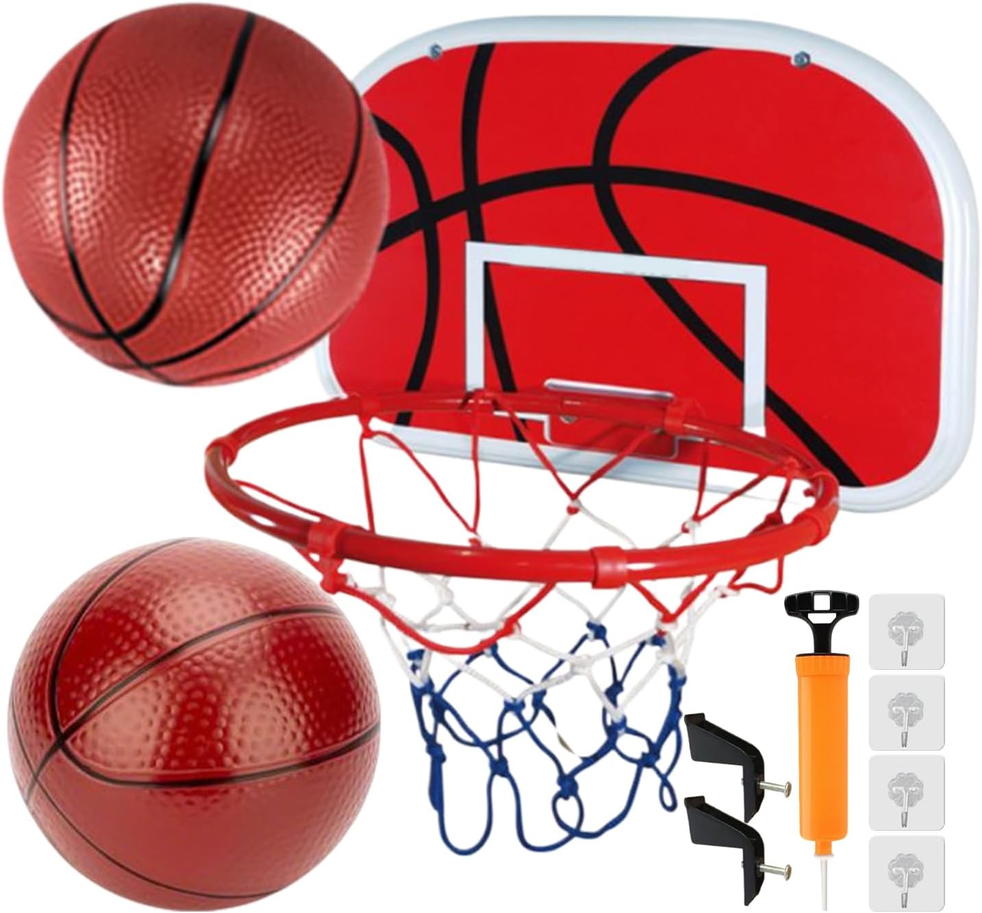 Indoor Basketball Hoop, Mini Sports Target Toy, Interactive Play with Two Balls, Compact Basketball Training Set, Fun Design Activity Game, Room Game Toy for Children Use