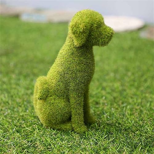 Miniatura 3 de Weird Statua decorativa para orinar para perro, topiario, simulación verde, adorno para cachorro, maceta de pie (C, talla única)