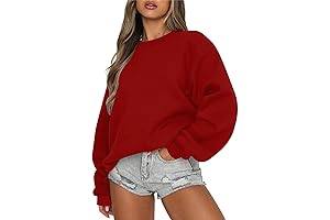 Oversized Red Sweatshirt for Women