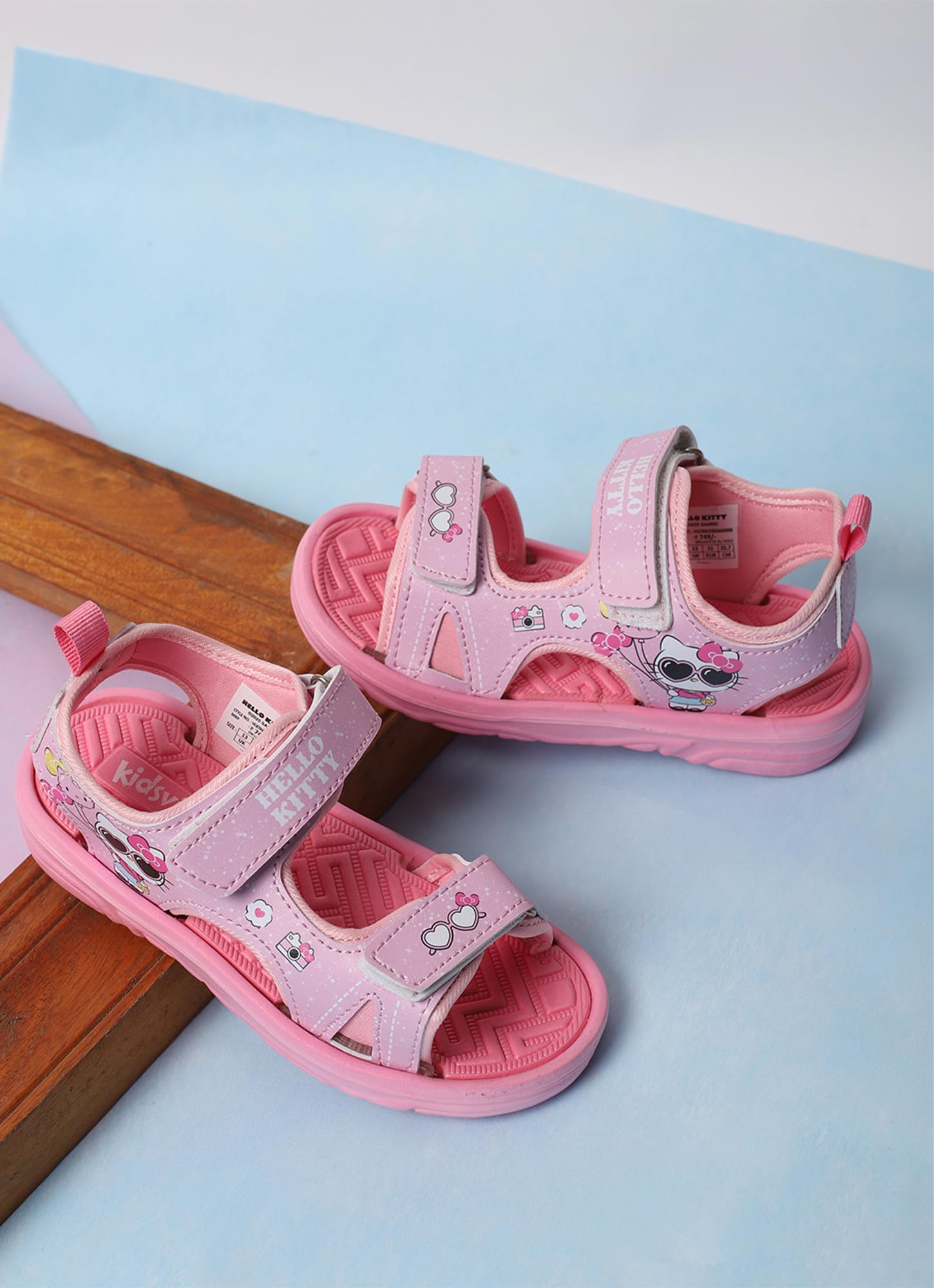 Kidsville Sandalias estampadas oficiales de Hello Kitty para niñas y niñas