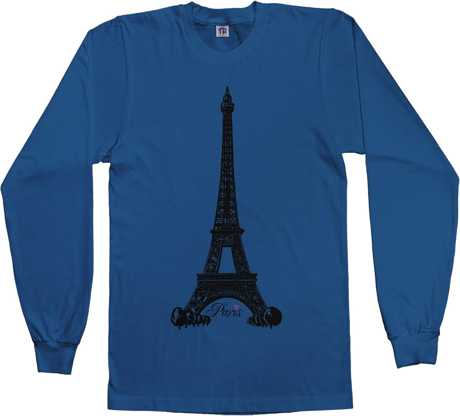Threadrock Men's Eiffel Tower Paris France Long Sleeve T-Shirt