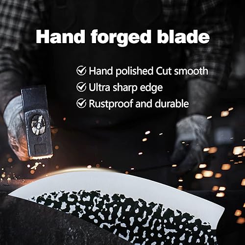 Miniatura 3 de FONGSING Cuchillo de cocina cuchillo de chef cuchillo de carnicero cuchillo forjado a mano con funda cuchillo vikingo cuchillo de cuchillo de carne
