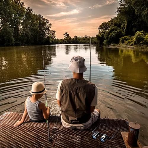 Miniatura 9 de Naisicore Lentes prismáticos, 10 x telescopios de alta definición, telescopio de visión nocturna manos libres para pesca, caza, observación de aves,