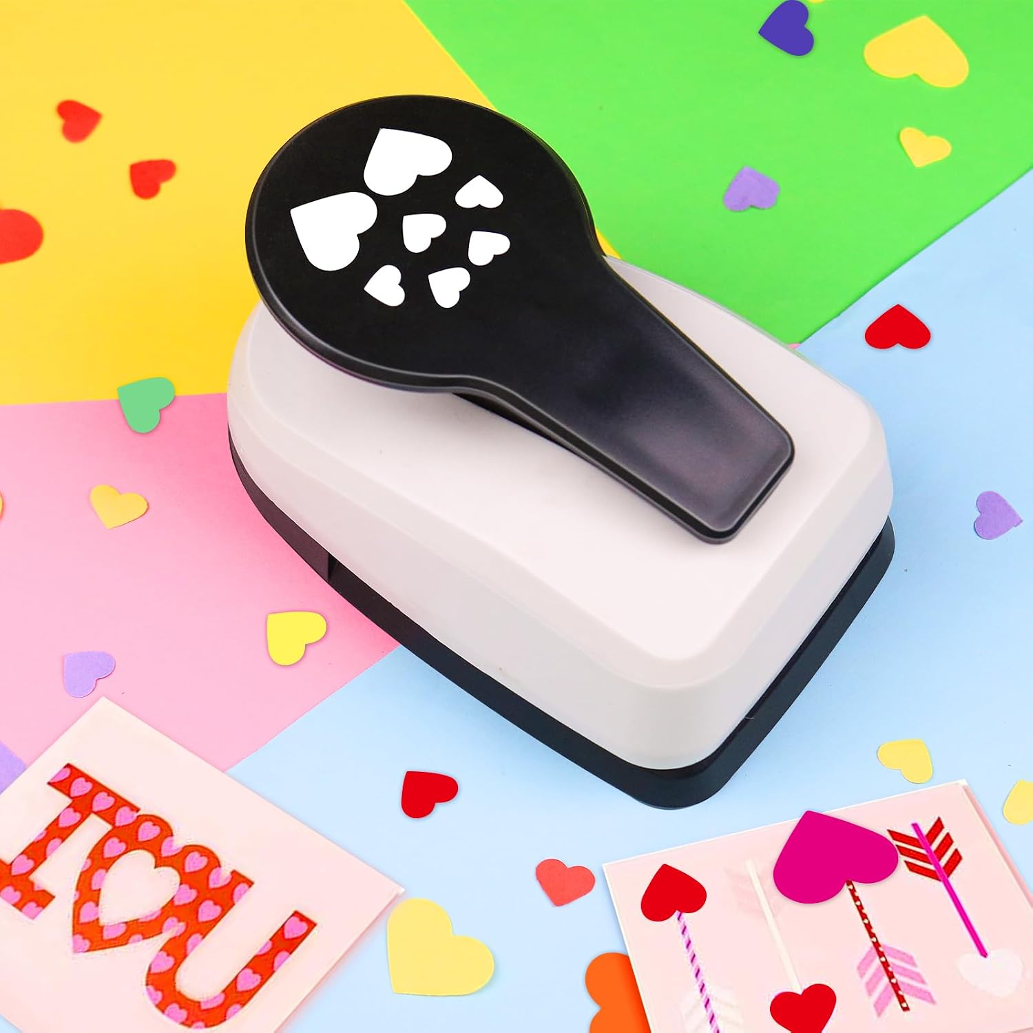Heart Punch Heart Paper Punches Different Sizes HeartHole Puncher Multiple Hearts Shaped Hole Puncher Hearts Punches for Weddings, Scrapbooking, Card Making