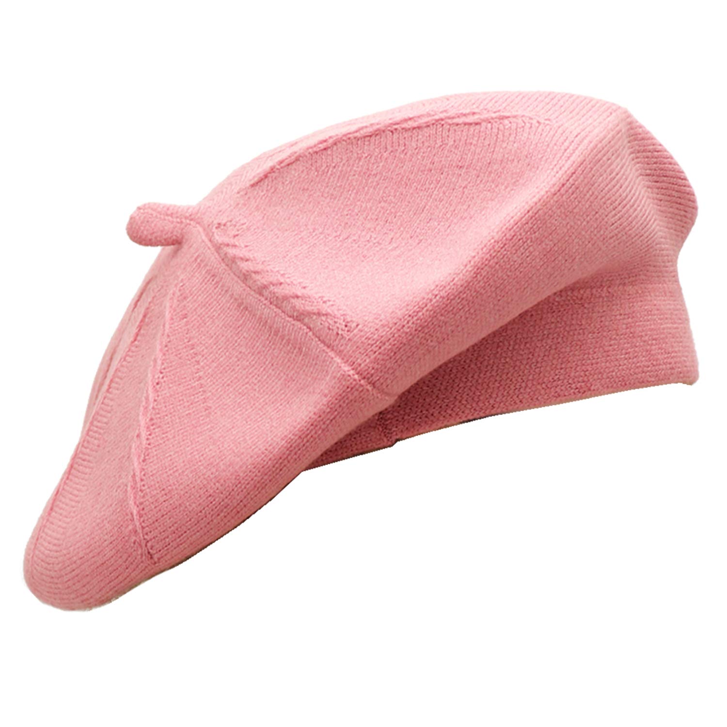 French Beret Hat Reversible Solid Color Cashmere Beret Cap 
