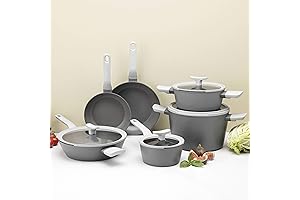 Berghoff Leo 10Pc Cookware Set with Premium Non-stick Ceramic Coating and Cast Aluminum