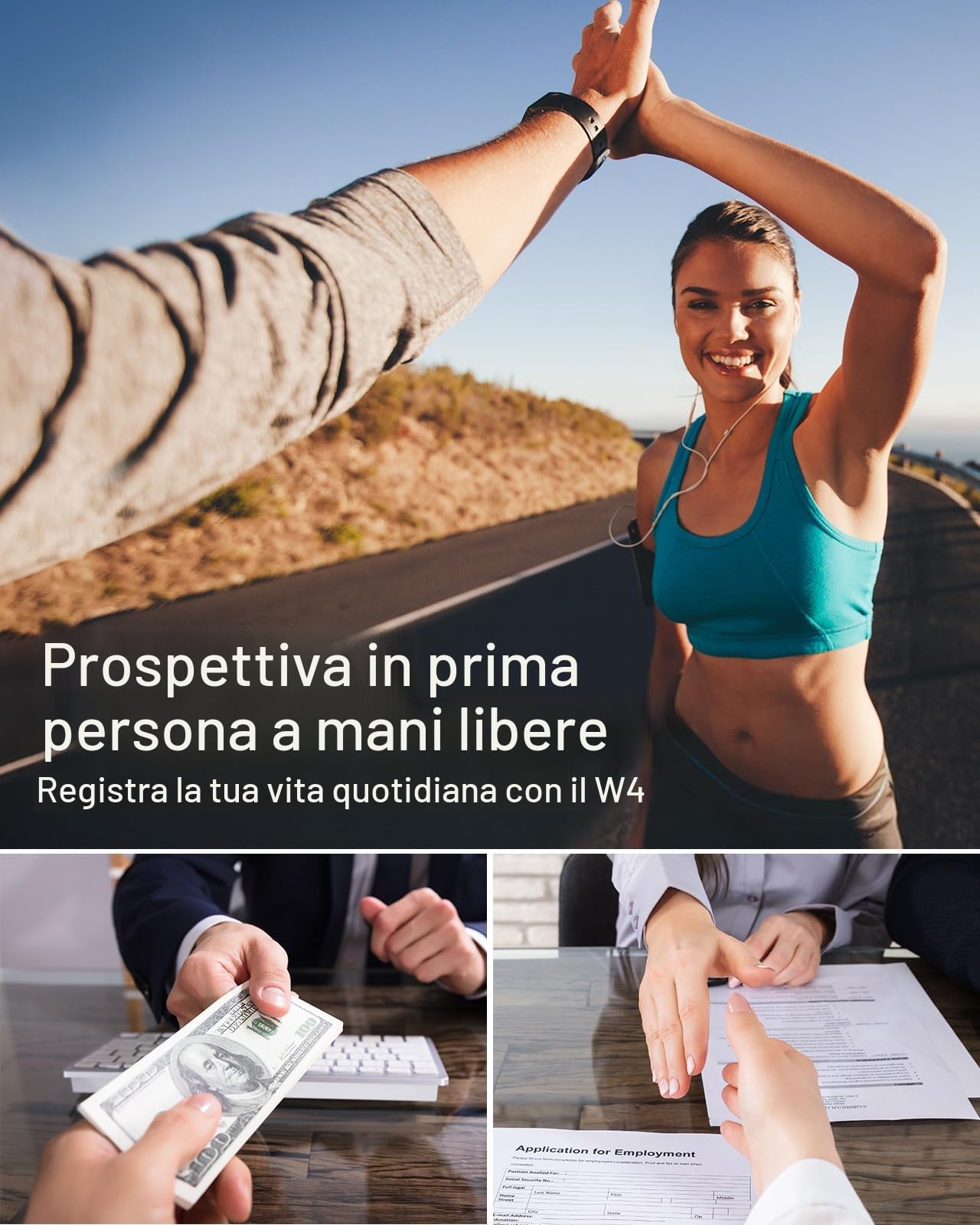 BOBLOV W4 4K Bodycam - Fotocamera per corpo Mini, con clip girevole a 360° e clip magnetica, 90 minuti per registrazioni, lezioni, viaggi, passeggiate con animali domestici (4K 64GB)