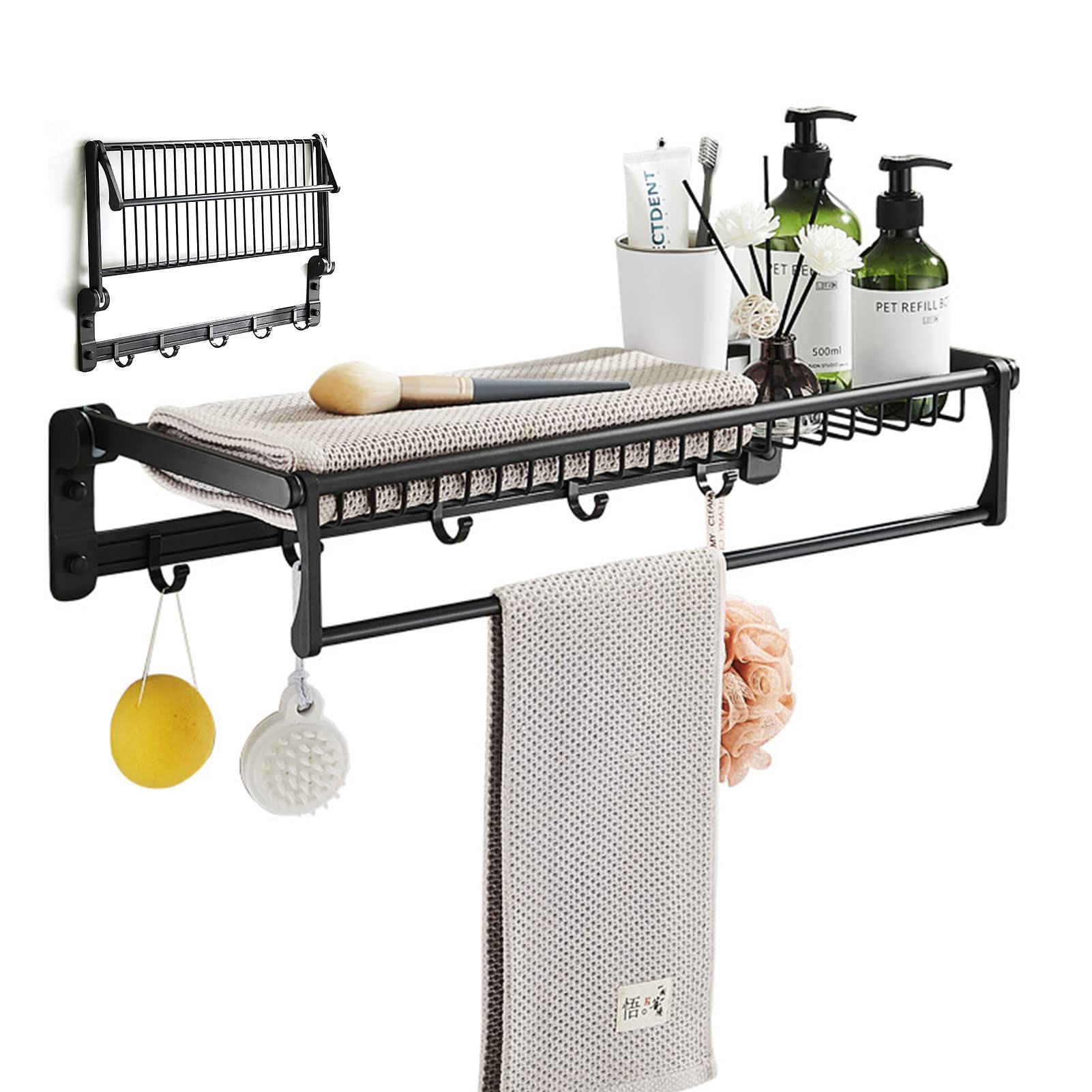 Étagère de balcon et salle de bains pour organiser vos serviettes et soins quotidiens