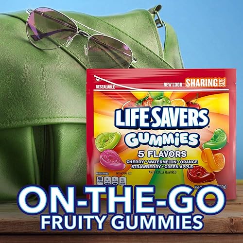 Miniatura 8 de LIFE SAVERS Gomitas de verano de 5 sabores, tamaño compartido, bolsa de 14.5 onzas