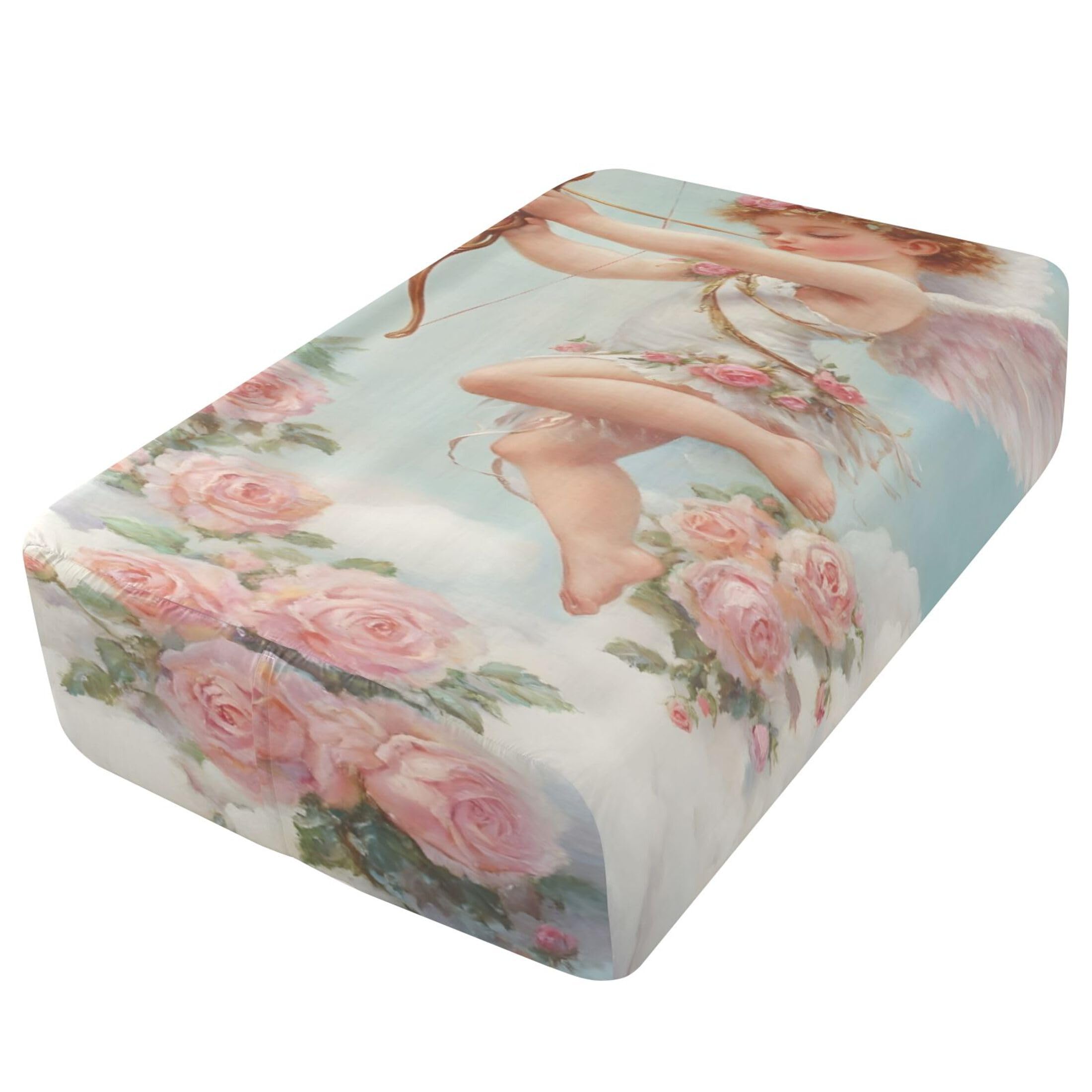 Cupido - Sábana bajera ajustable individual para colchón de aire, bolsillo extra profundo de 24 pulgadas, funda suave y transpirable con apertura de válvula de cremallera para cama de aire