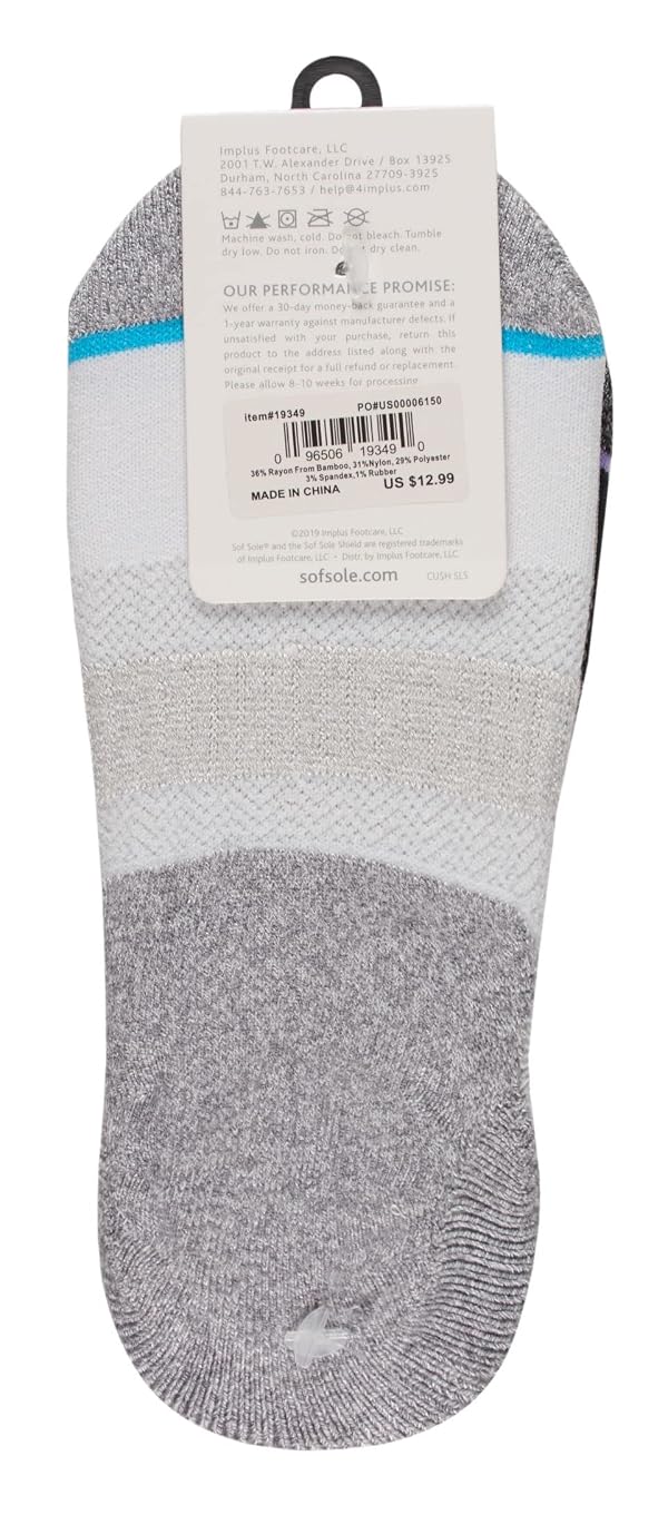 Sof Sole Women's Performance Bamboo Invisible Liner No-Show Sock, (6 Pairs) by Sof Sole - Used condition - Image 5