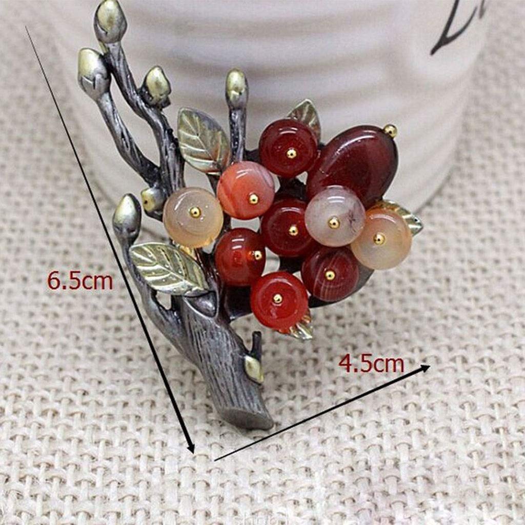 WXKAGF Brosche Damen-Broschen – modische Kristall-Frucht-Pin-Brosche, Damen-Kleidung, Dekoration