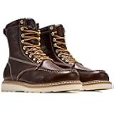 SUREWAY 8in Wedge Moc Toe Work Boots for Men - Soft Toe,Premium Full-Grain Leather,GoodyearWelt,Safety Work Boots/Shoes,Comfort Insole,Oil/Slip Resistant,GoodyearWelt,EH Rated Industrial Construction