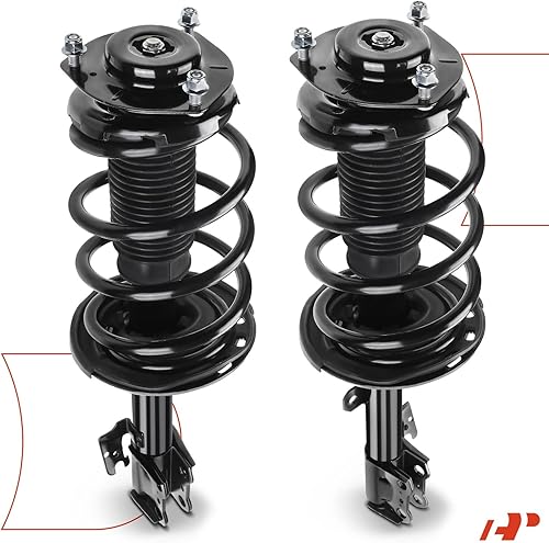 Miniatura 8 de A-Premium Par delantero (2) conjunto completo de puntal y resorte helicoidal compatible con Toyota Highlander 2011 2012 2013, V6 3.5L, lado del