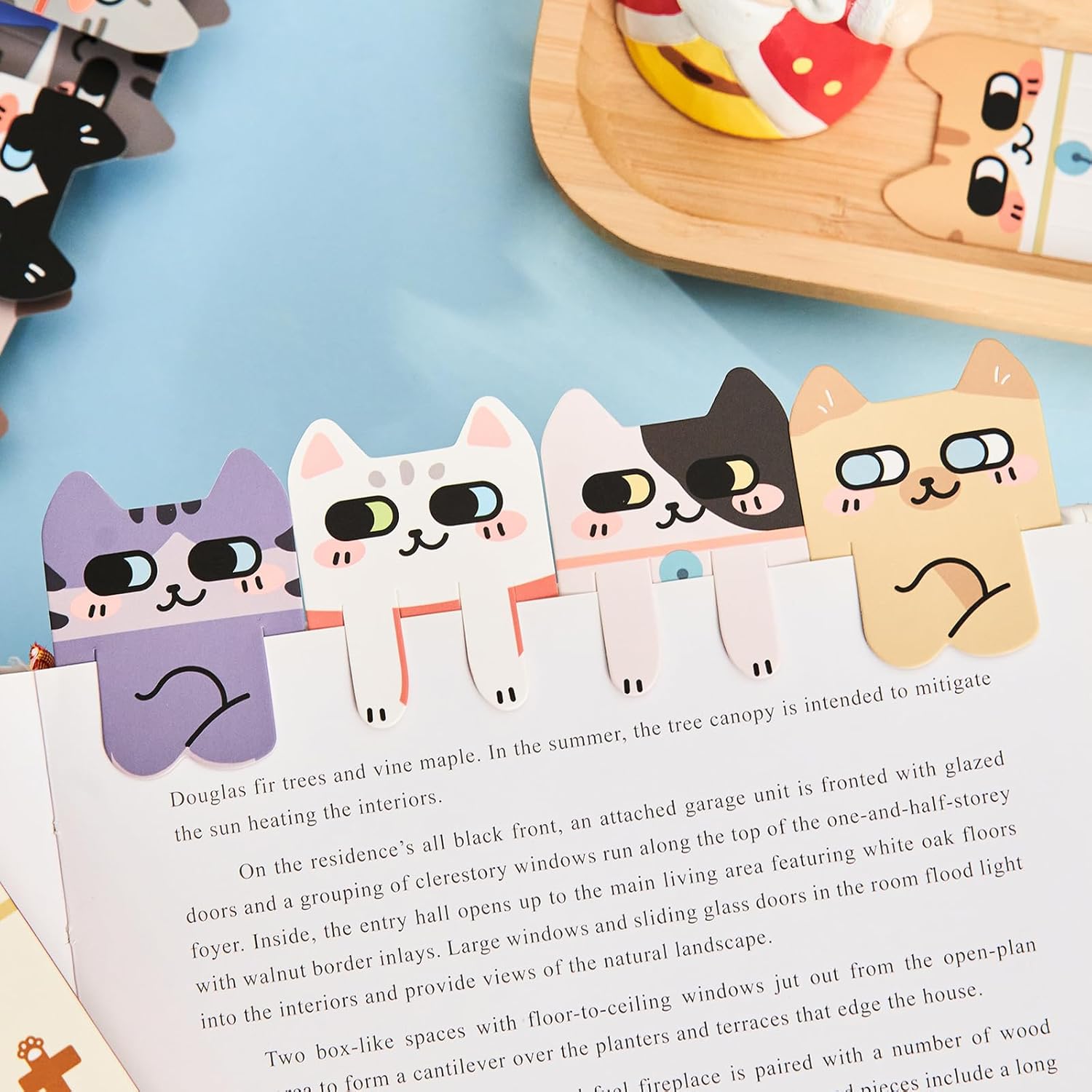 Cat Bookmarks for Kids 30psc, Cute Paper Book Marks for Reading Kids, Double Print Bookmark for Book Lovers, Student, Girls, Boys, Teachers, Women - Image 4