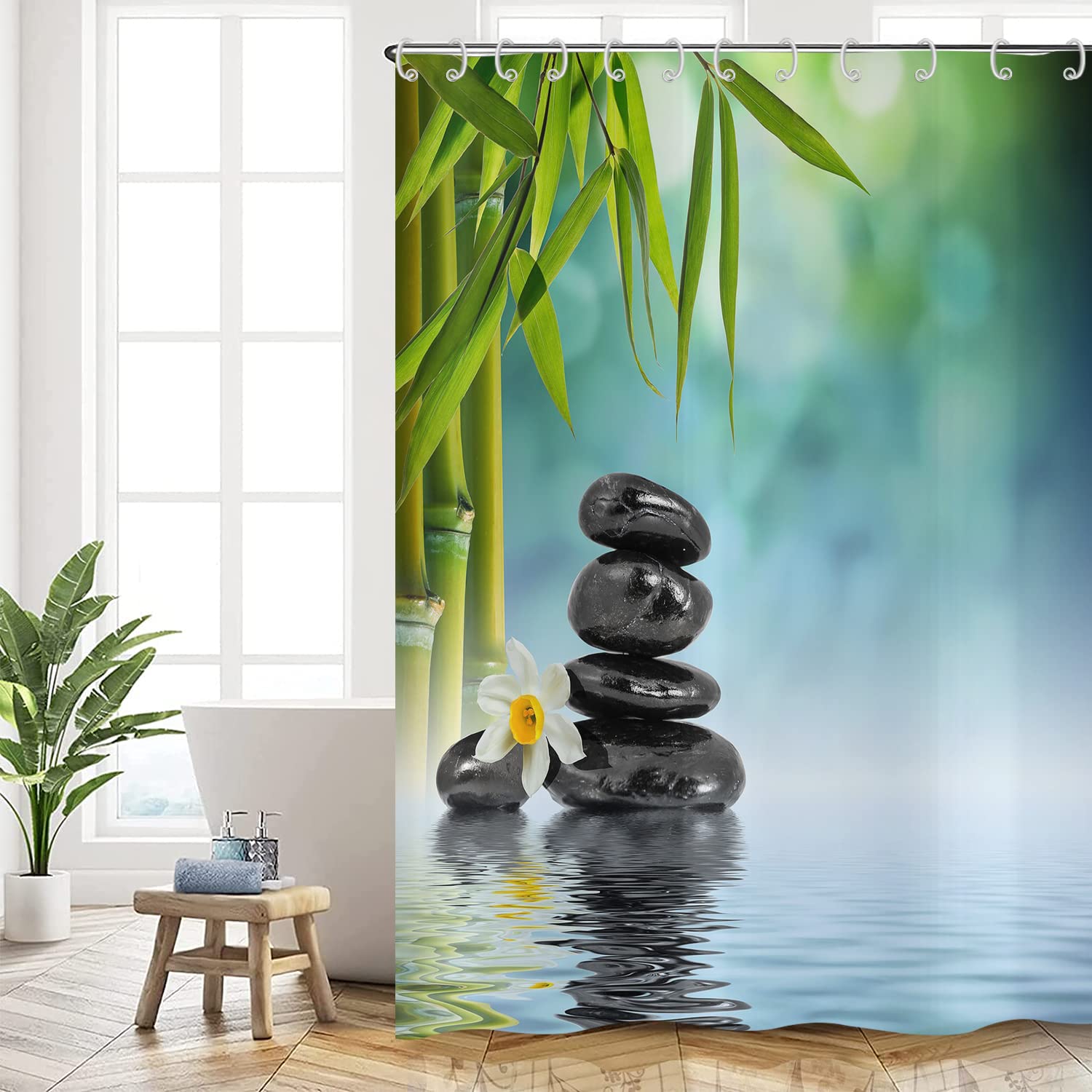 Hnmdmyi Zen Garden Shower Curtain 180x200 - Image 3