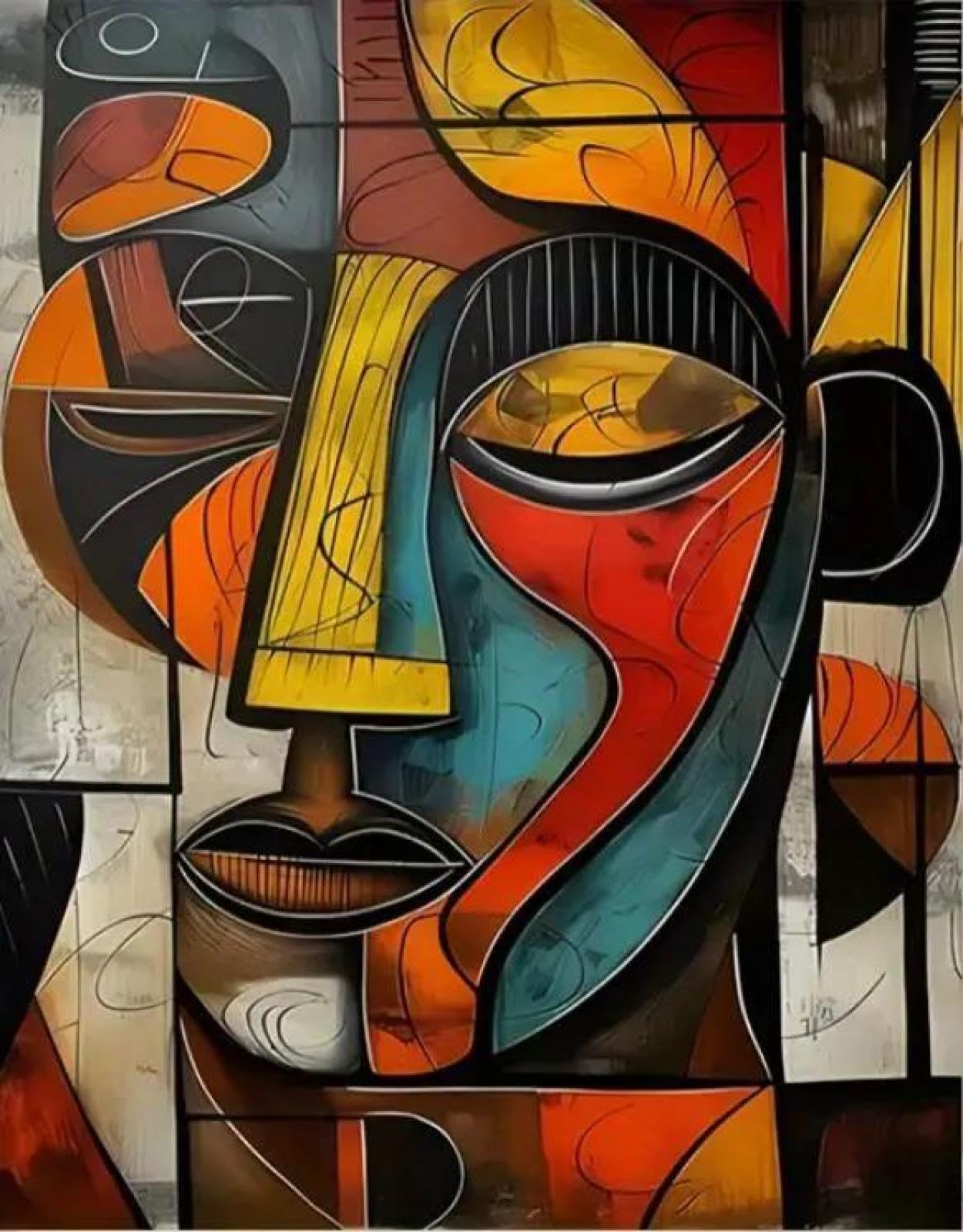 Yocheng Impressionist Figures Poster And Prints Abstract African Art Canvas Painting Wall Art Picture For Living Room Home Decor 30x40cm No Frame