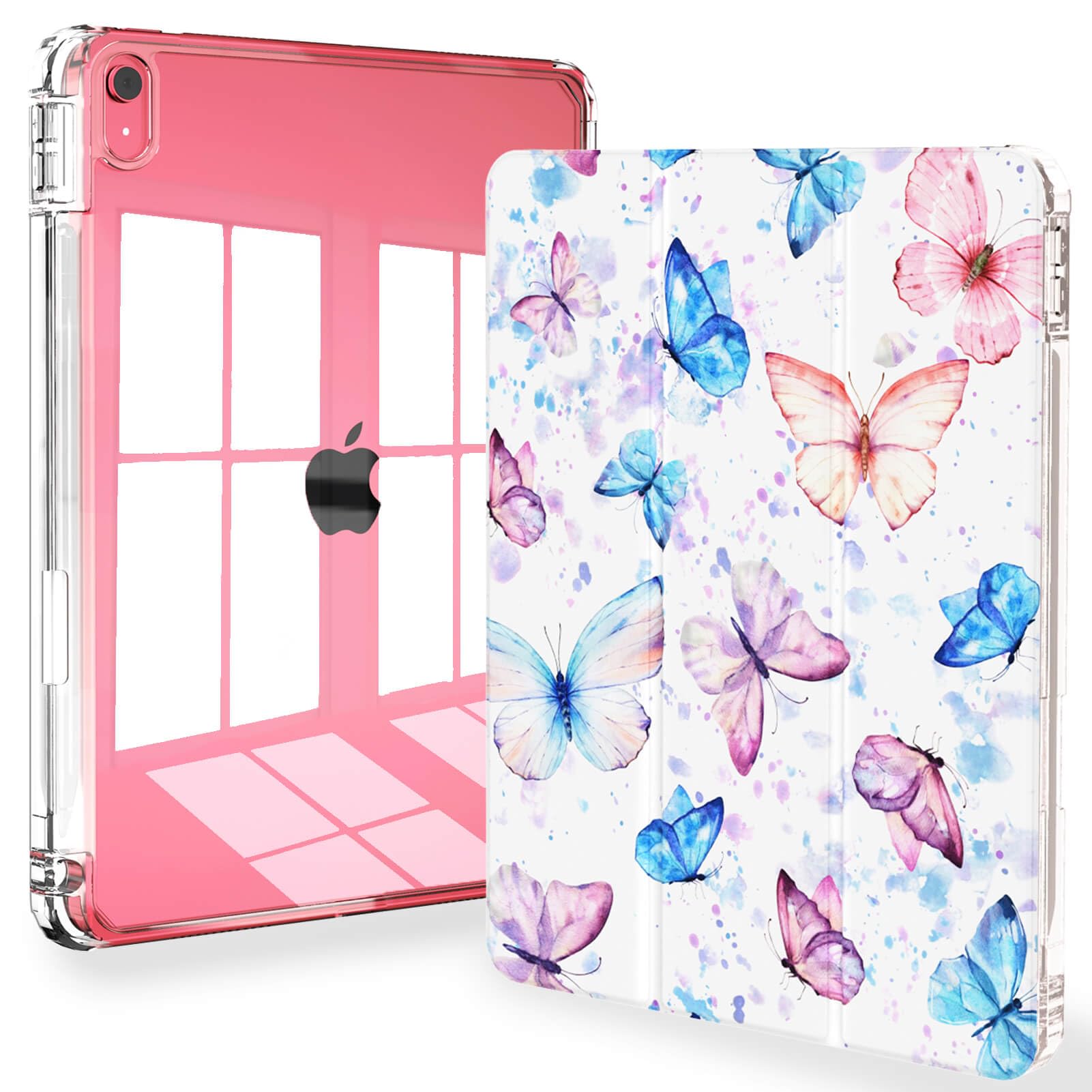 Feams Case for iPad (A16) 11th Generation 11 Inch 2025, iPad 10th Generation 10.9 Inch 2022, Slim iPad A16 Case Clear Back Cover with Pencil Holder &