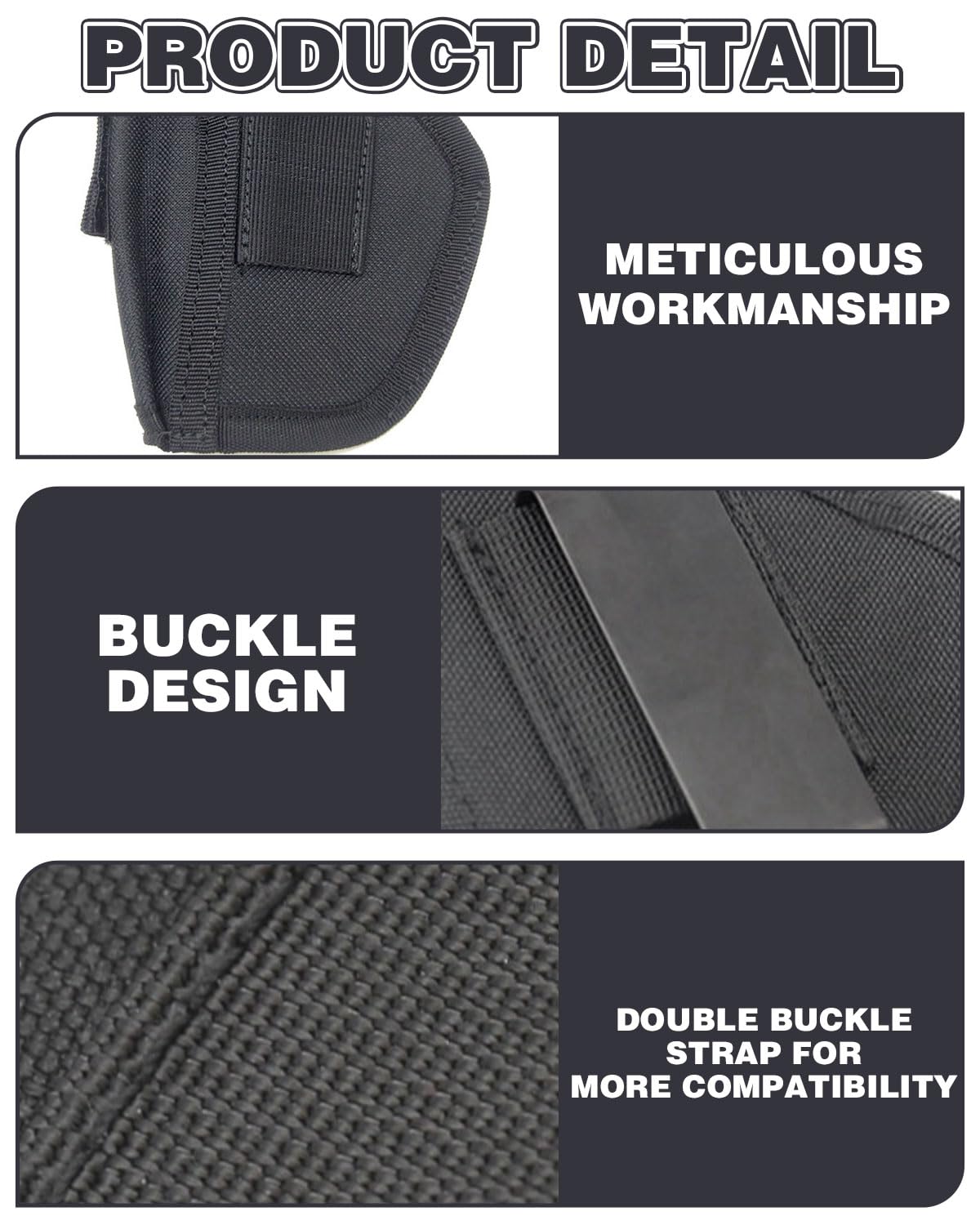 Fondine,Universal Fondine,1 pcs Fondina da cintura per pistola,Fondina per Pistola Nascosta,Borsa Tattica per Pistola in Vita,per trasportare tutte le pistole simili