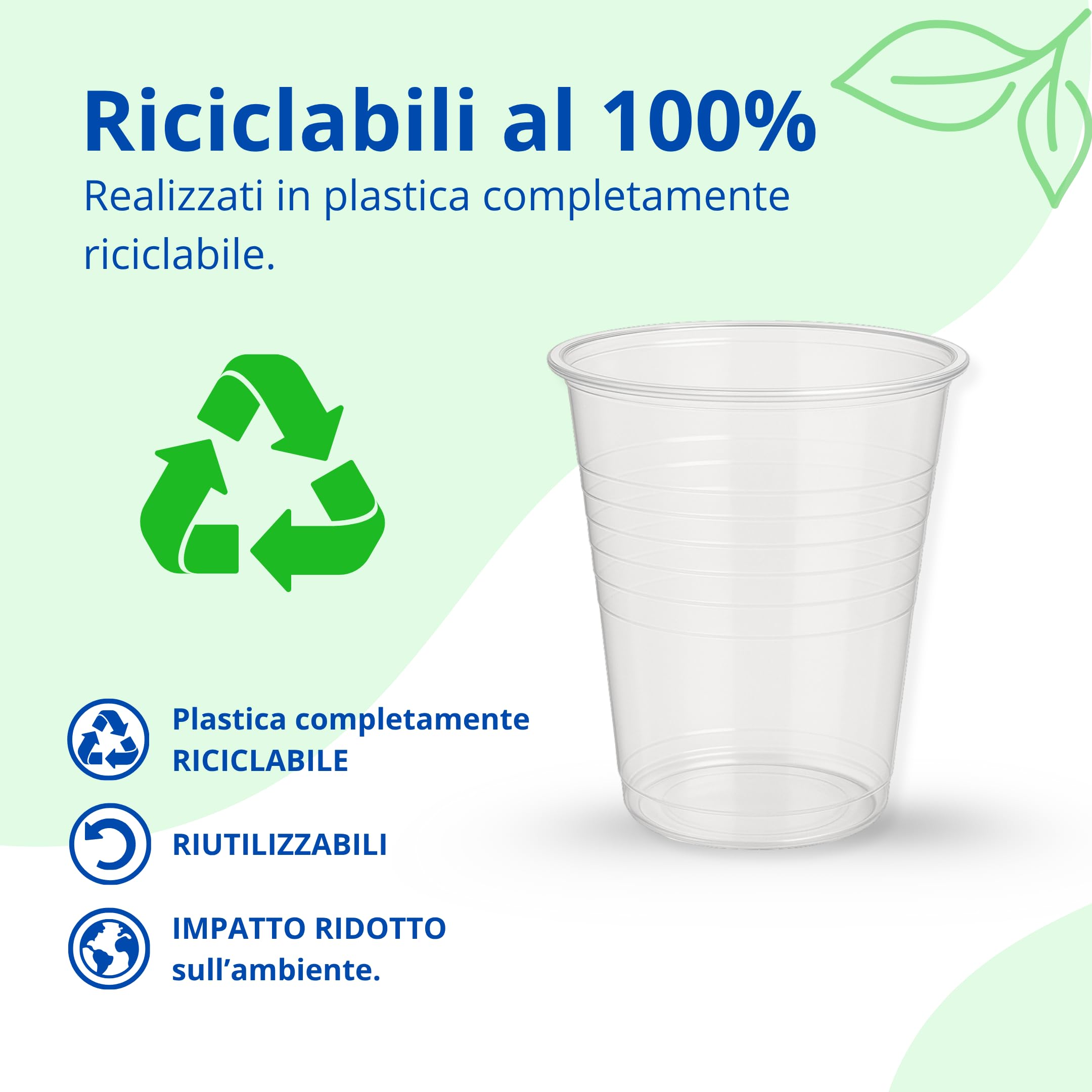 CUCY Bicchieri Plastica Trasparenti 200ml 100pz Riutilizzabili fino a 50 Lavaggi Lavabili in Lavastoviglie Senza BPA Impilabili Per Acqua Cocktail Birra Ideali per Feste Buffet Ufficio Bar Catering