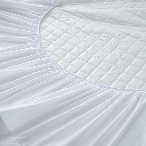 Miniatura 10 de Elif - Protector de colchón tamaño Queen, impermeable, acolchado, bolsillo profundo, suave y cómodo, transpirable, sin vinilo (Queen)