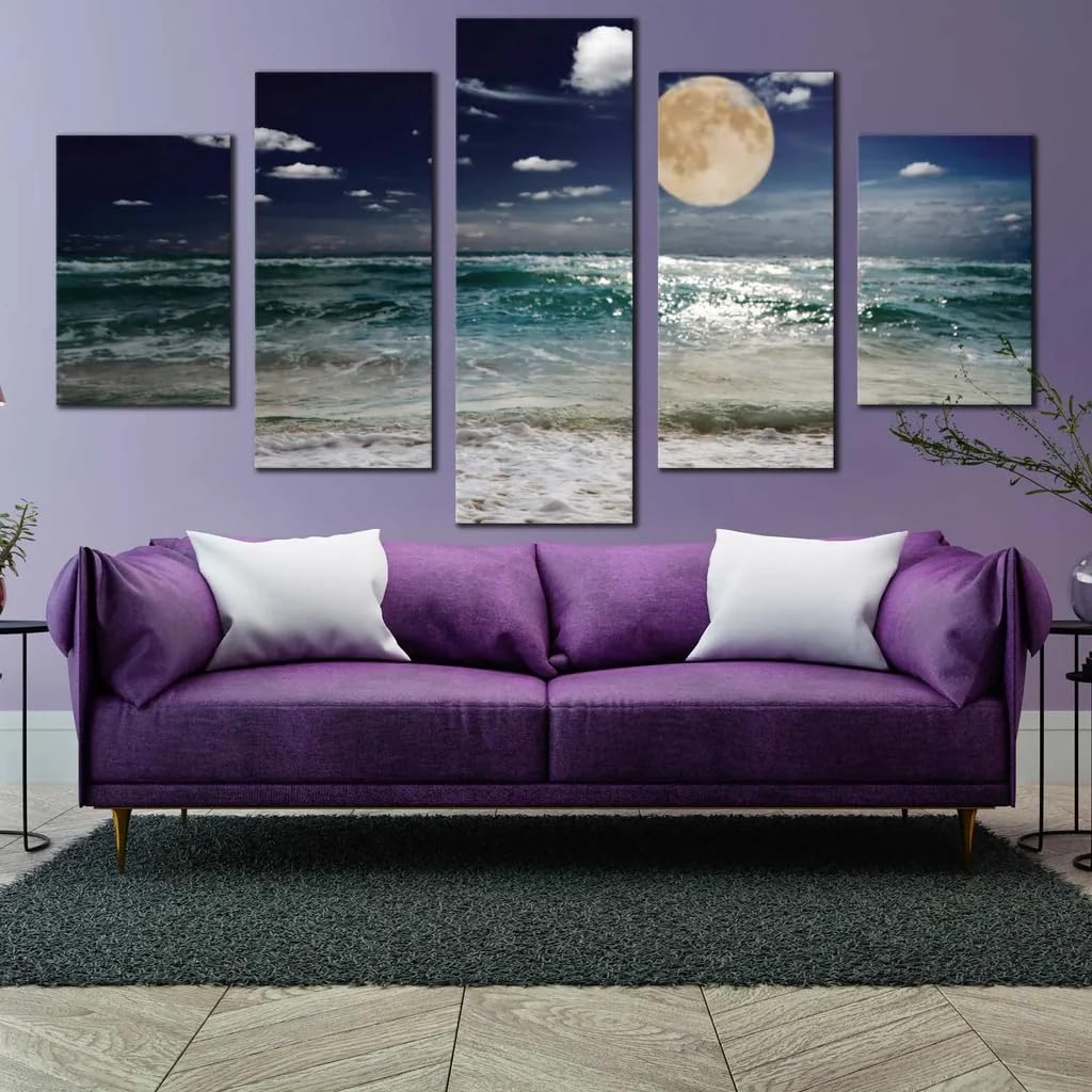 Impression sur toile grand format vagues de l'océan luxe - 7