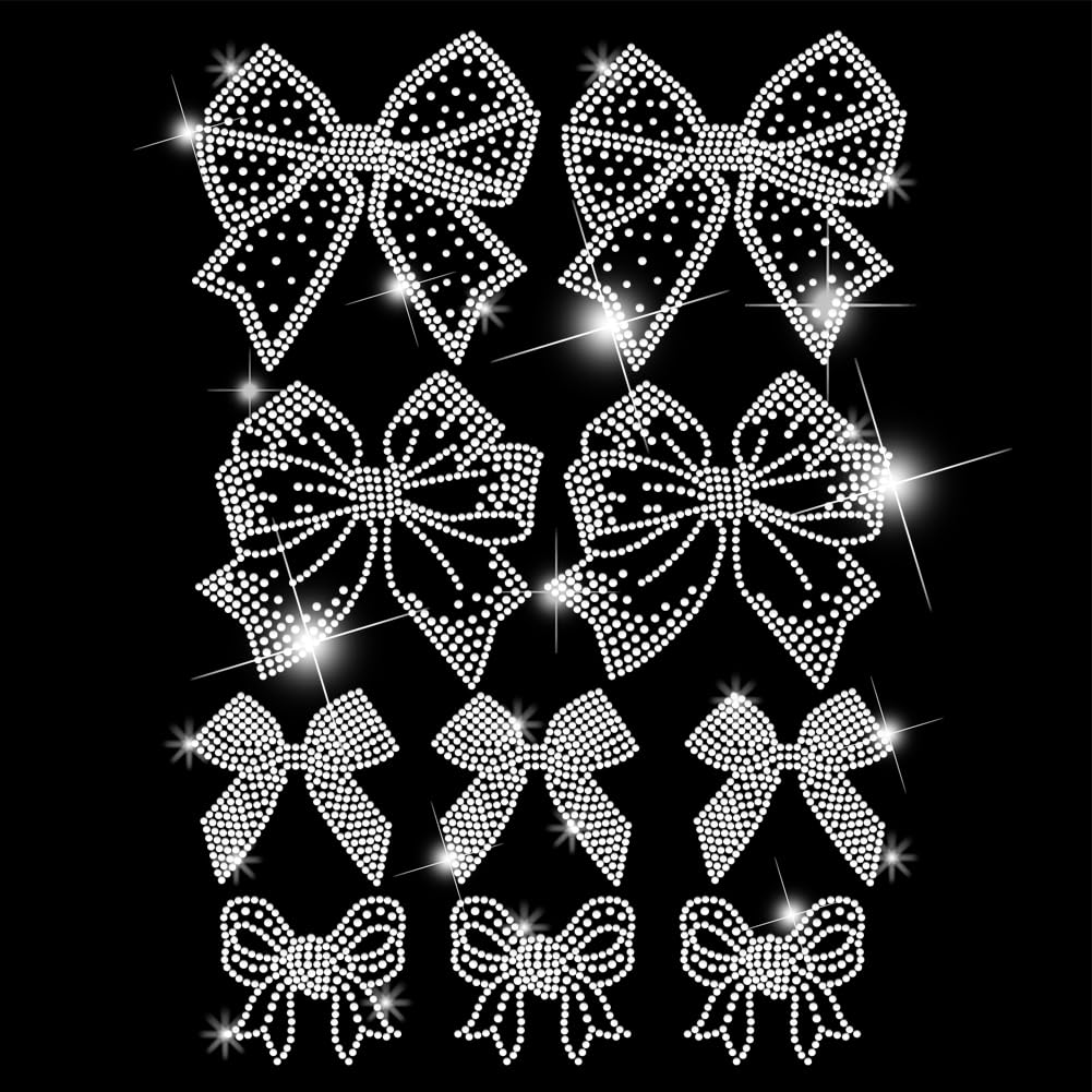 Calcomanías de transferencia para renovar ropa vieja con pajaritas de diamantes