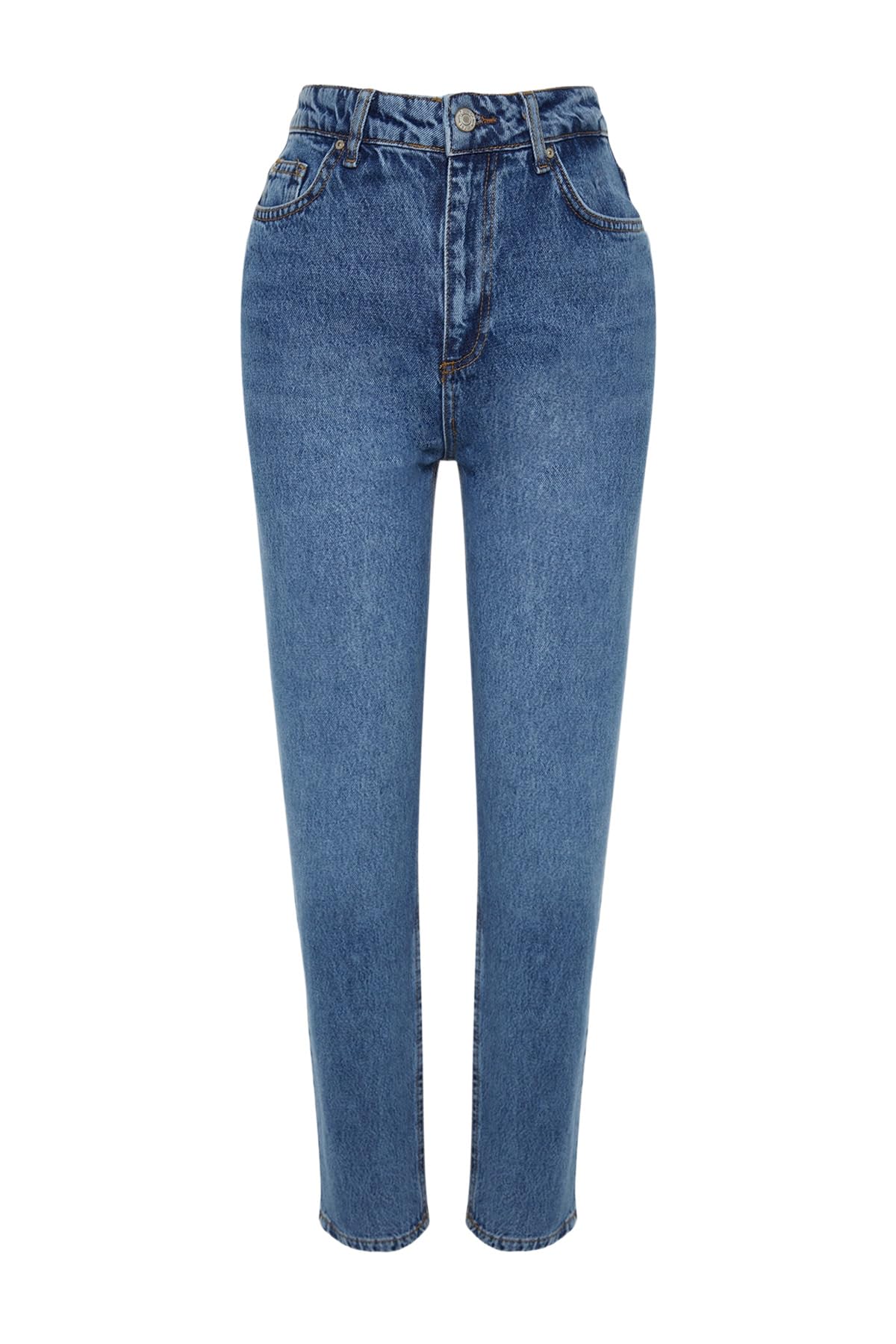 Trendyol Damen Gerade Mama Hohe Taille Jeans – Bild 8