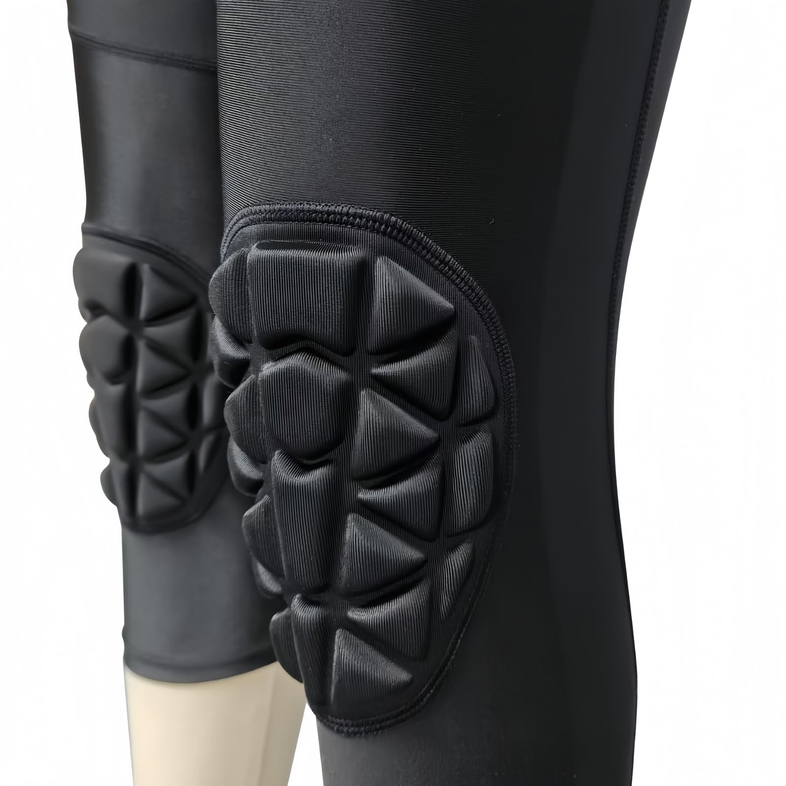 Topeter Pantalones de ciclismo acolchados 3D para jóvenes, leggings capri con rodilleras, mallas cortas de compresión para bicicleta