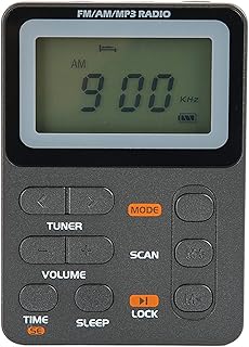 AM FM Radio, 500mAh Rechargeable Portable Lock Screen Pocket Radio, Digital Tuning Stereo Radio with Lock Button, Mini Radio for Walking Jogging Fitness Camping