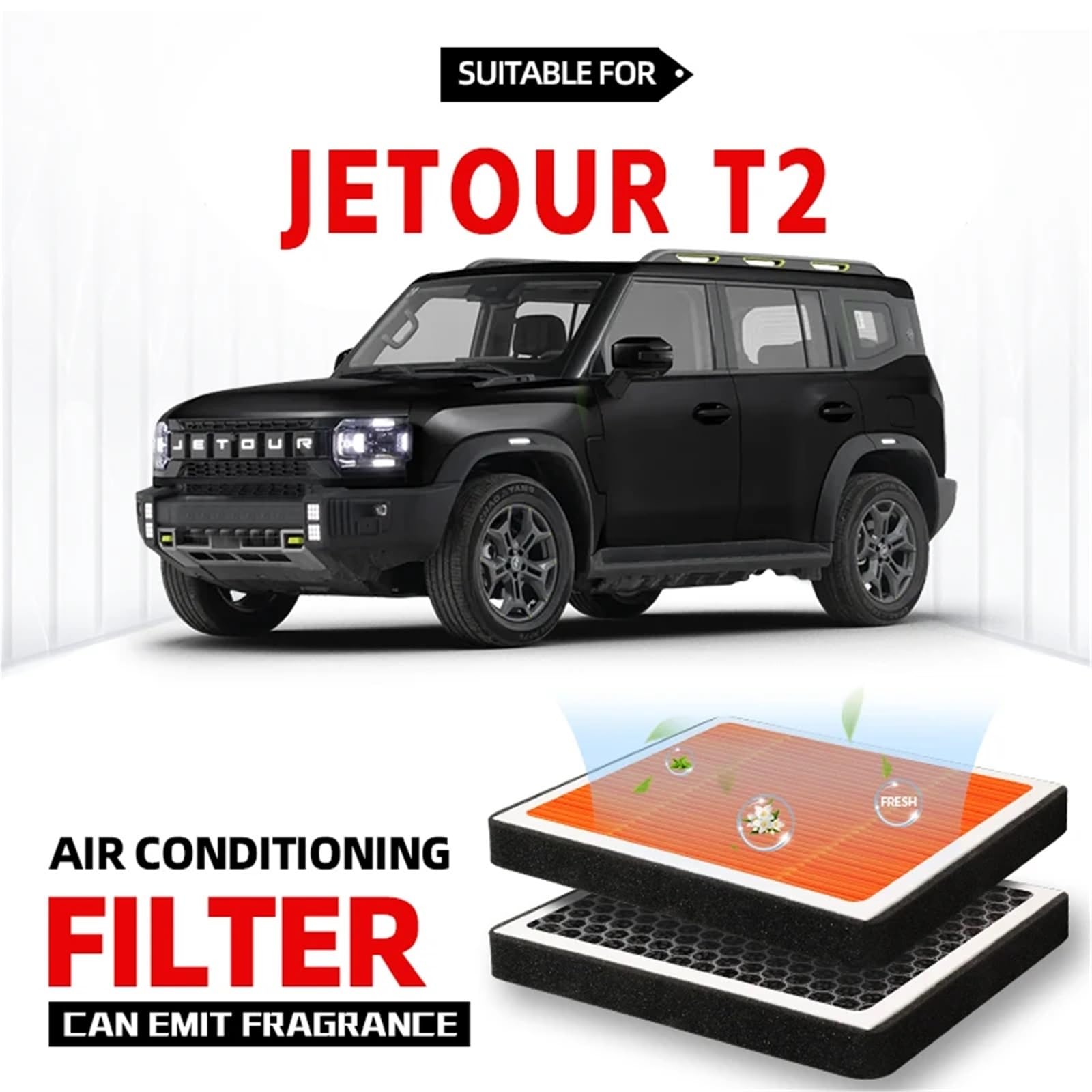 Adatto per filtro abitacolo Jetour T2 Filtro aria Filtro aria condizionata a carbone attivo con fragranza per purificare l'abitacolo dell'auto Filtro Abitacolo ai Carboni Attivi Filtro aria cab