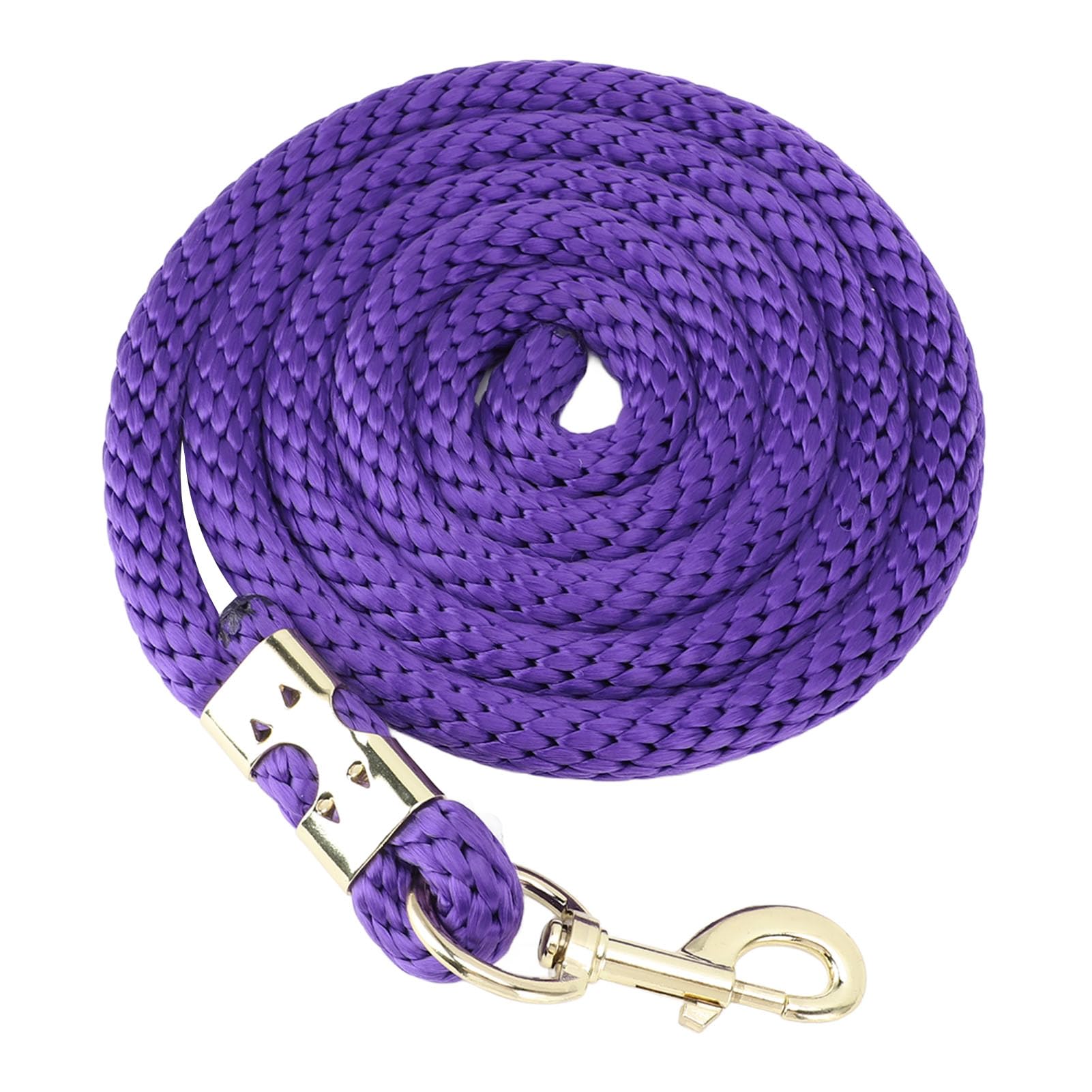 2m Horse Lunge Line Strong Rope with Slip Grip for Easy Walking and Handling of Horses (Purple)