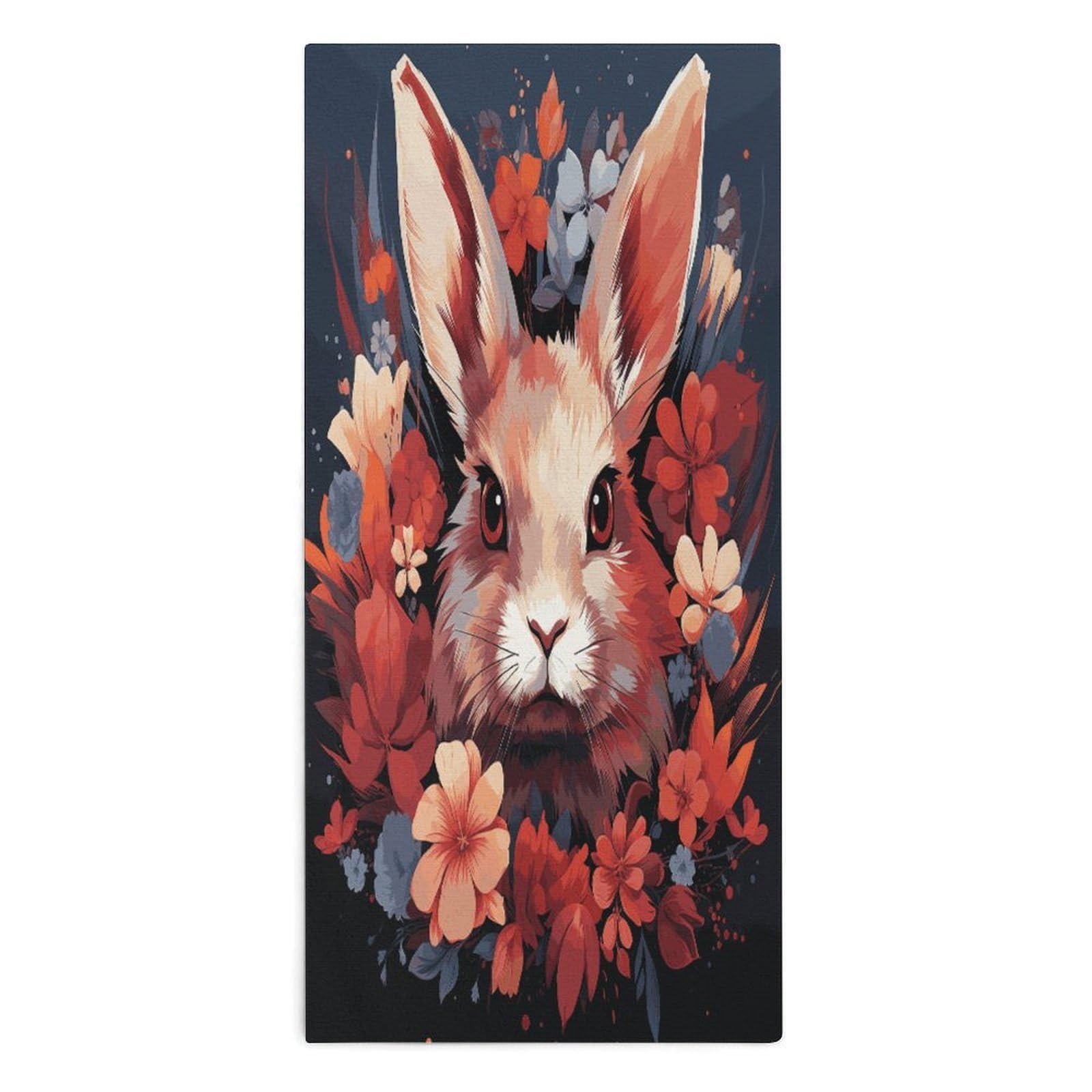 Fodpand Style Easter Bunny Microfiber Towels, Decorative Bath Towel Soft & Lightweight, Hand Towels Multipurpose Use For Bathroom, Pool, Gym, Spa, And Hotel Use