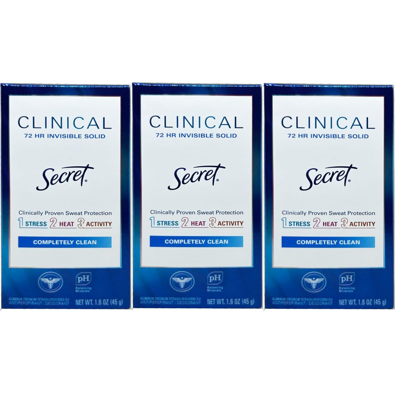 Secret Clinical Strength Invisible Solid Deodorant (1.6 oz., 3 pk.)