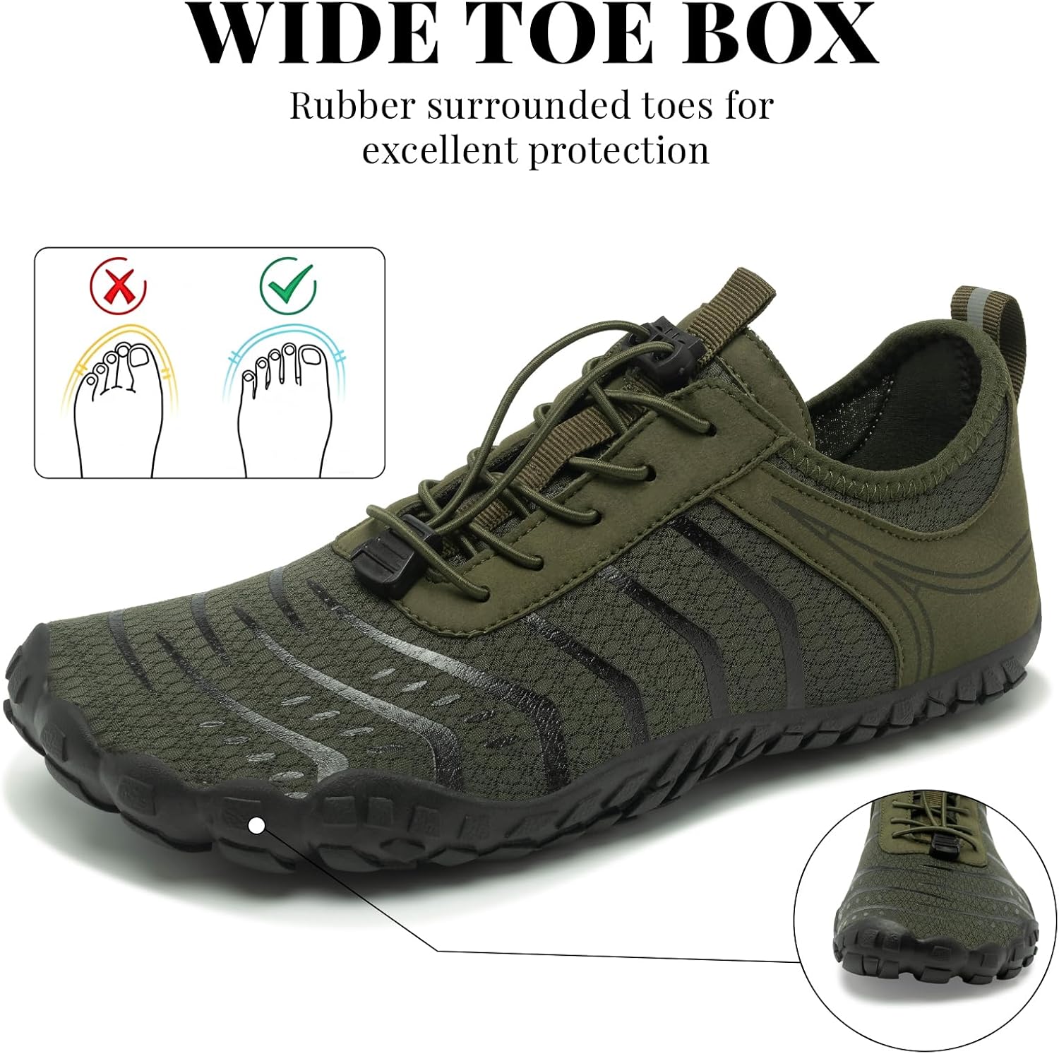2026 New Hiking Barefoot Shoes Womens Mens Footwear,Wide Toe Box Water Shoe for Women Men,Zero Drop Comfortable & Non-Slip Barefoot Vitality Shoe Women's Athletic Footwear for Walking Hiking - Image 5