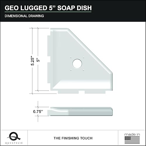 Miniatura 4 de Questech Décor - Estante de ducha esquinero de 8 pulgadas y jabonera de ducha de 5 pulgadas, soporte para nueva construcción, organizador de ducha