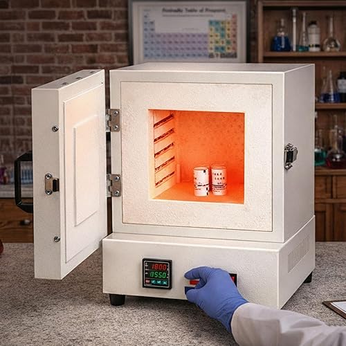 2000W Electric Kiln for Pottery at Home, 2102℉/1150℃ Muffle Furnace Heat Treat Oven with Digital Controller for Jewelry Making, Glass Fusing, Metal Clay, Wax Casting, Burnout, Ceramic & DIY